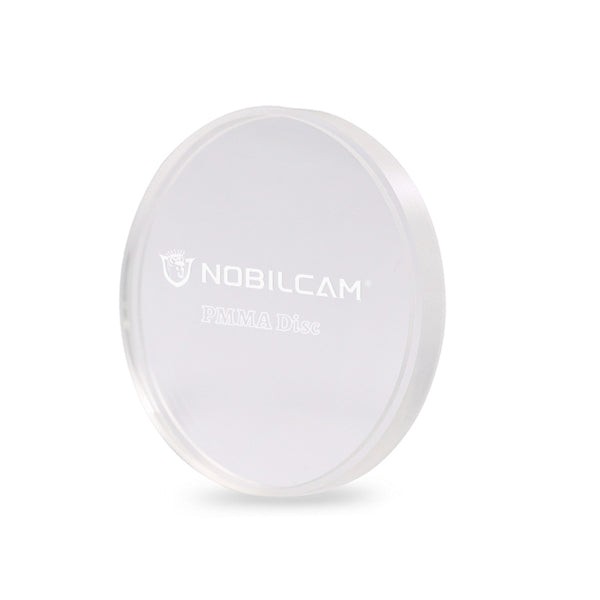NOBILCAM 98mm Clear PMMA Disc Clear Color Disc for Lab CAD/ CAM