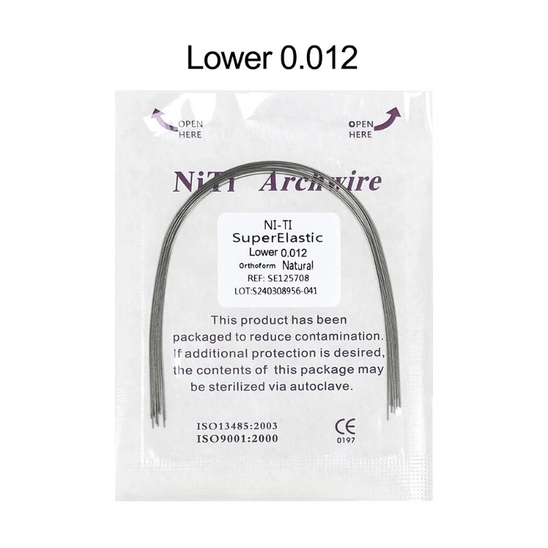 Dental Orthodontic Arch Wire Niti Super Elastic Rectangular Round Natural Form ！