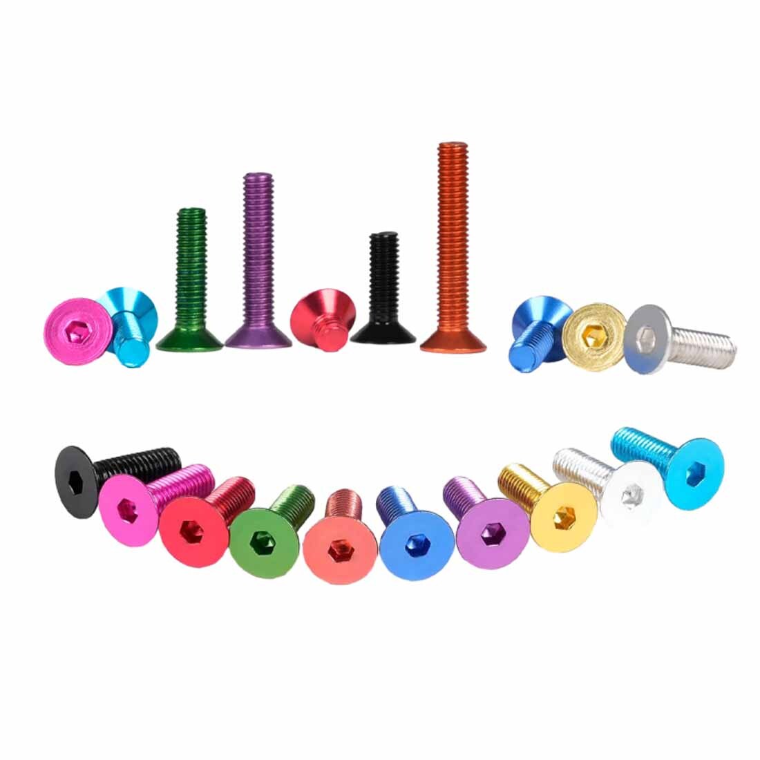 M2 2mm Aluminium Alloy Hex Socket Countersunk Flat Head Screw DIY Model fittings