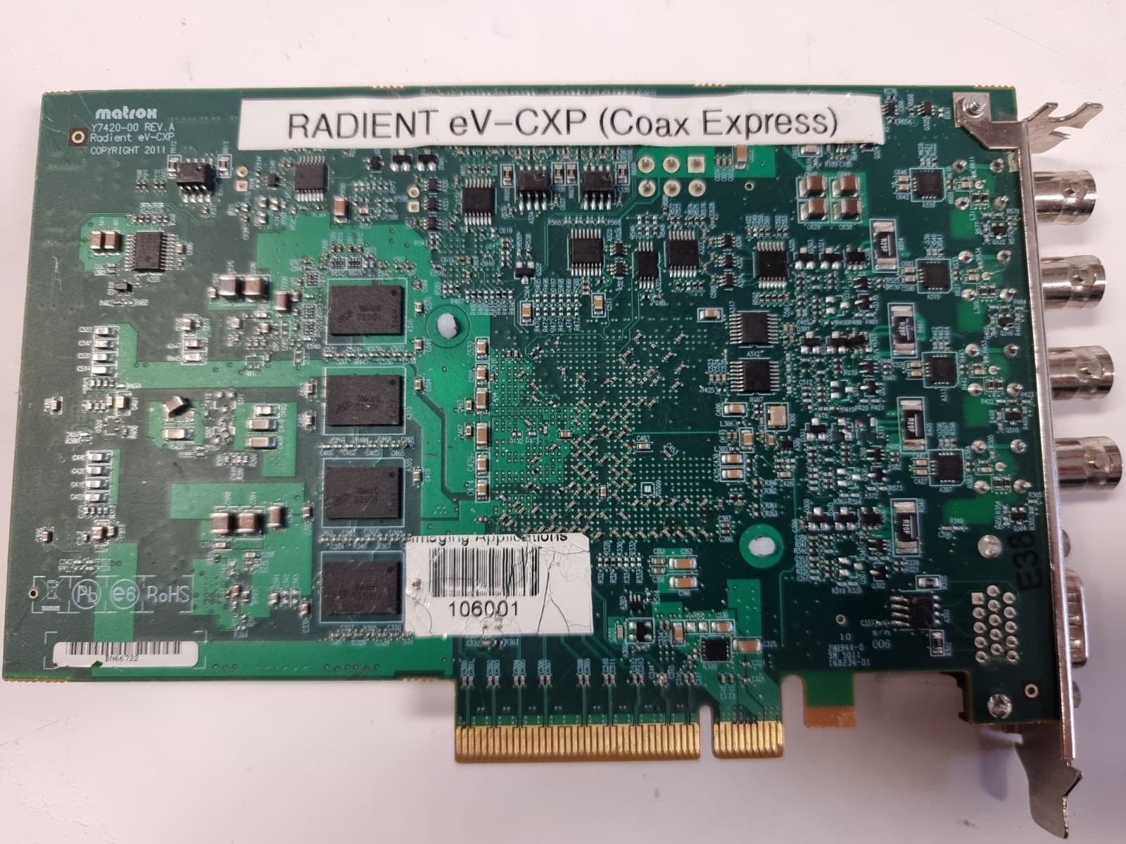 MATROX Radiant eV-CXP Y7420-00 REV A frame grabber