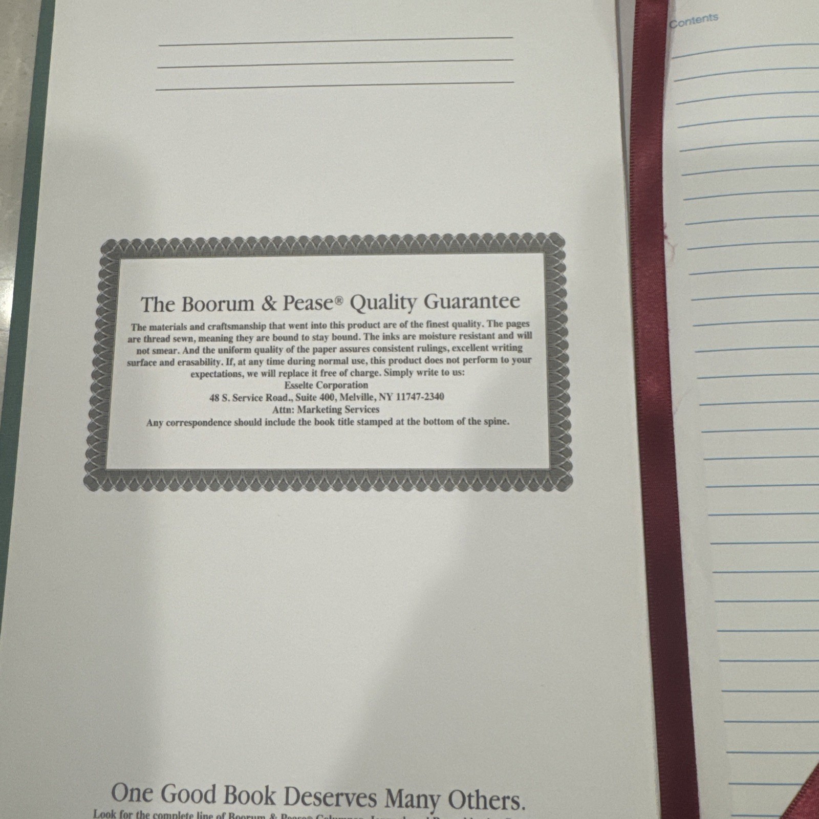 New Boorum & Pease 66 Series Canvas Record Books ledger 160 Sheets Thread Sewn