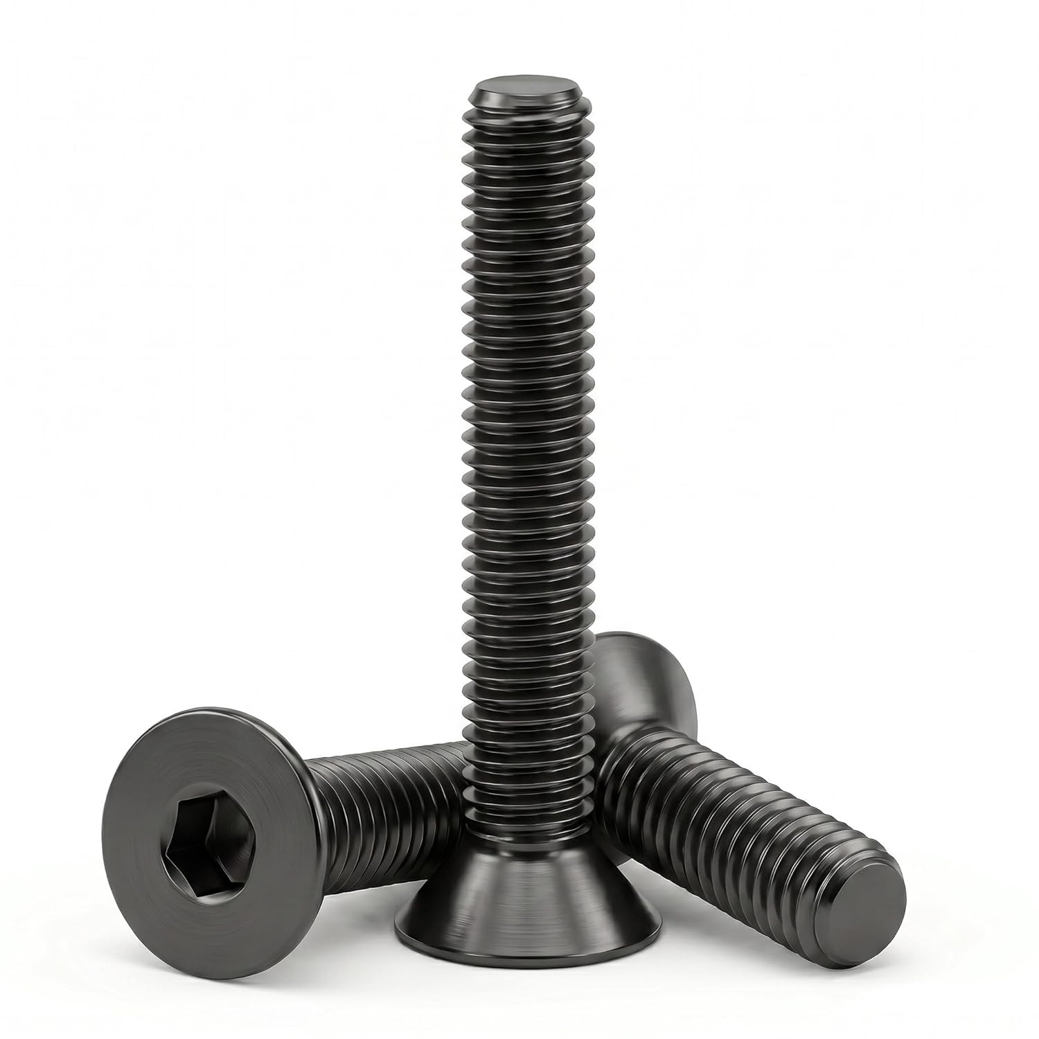 M4 X 6Mm (50 Pack) Flat Head Hex Socket Cap Screws Bolts Countersunk Bolts, Hex