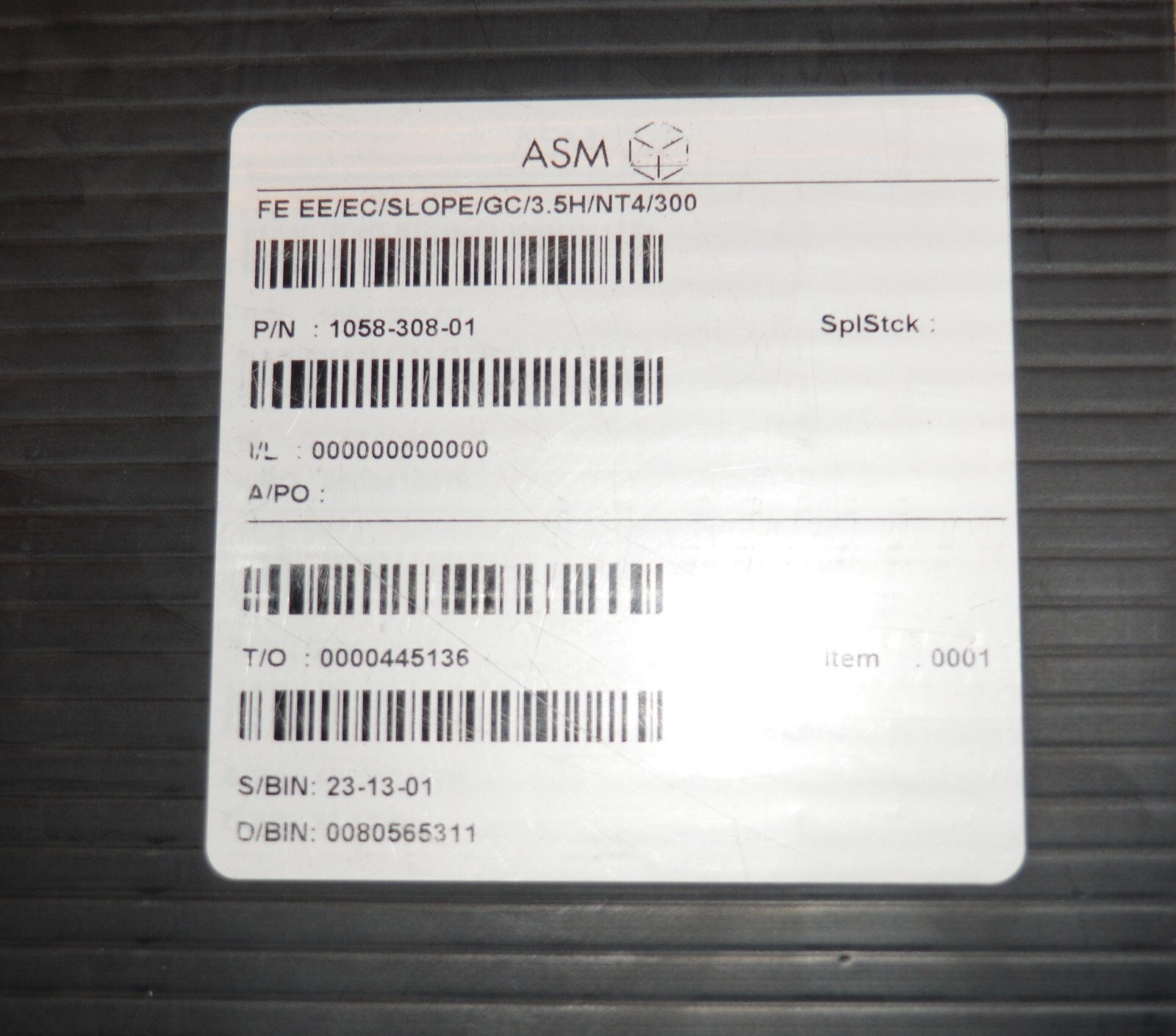 1058-308-01 / END EFFECTOR FE EE EC SLOPE GC 3.5H NT4 300 / ASM AMERICA INC