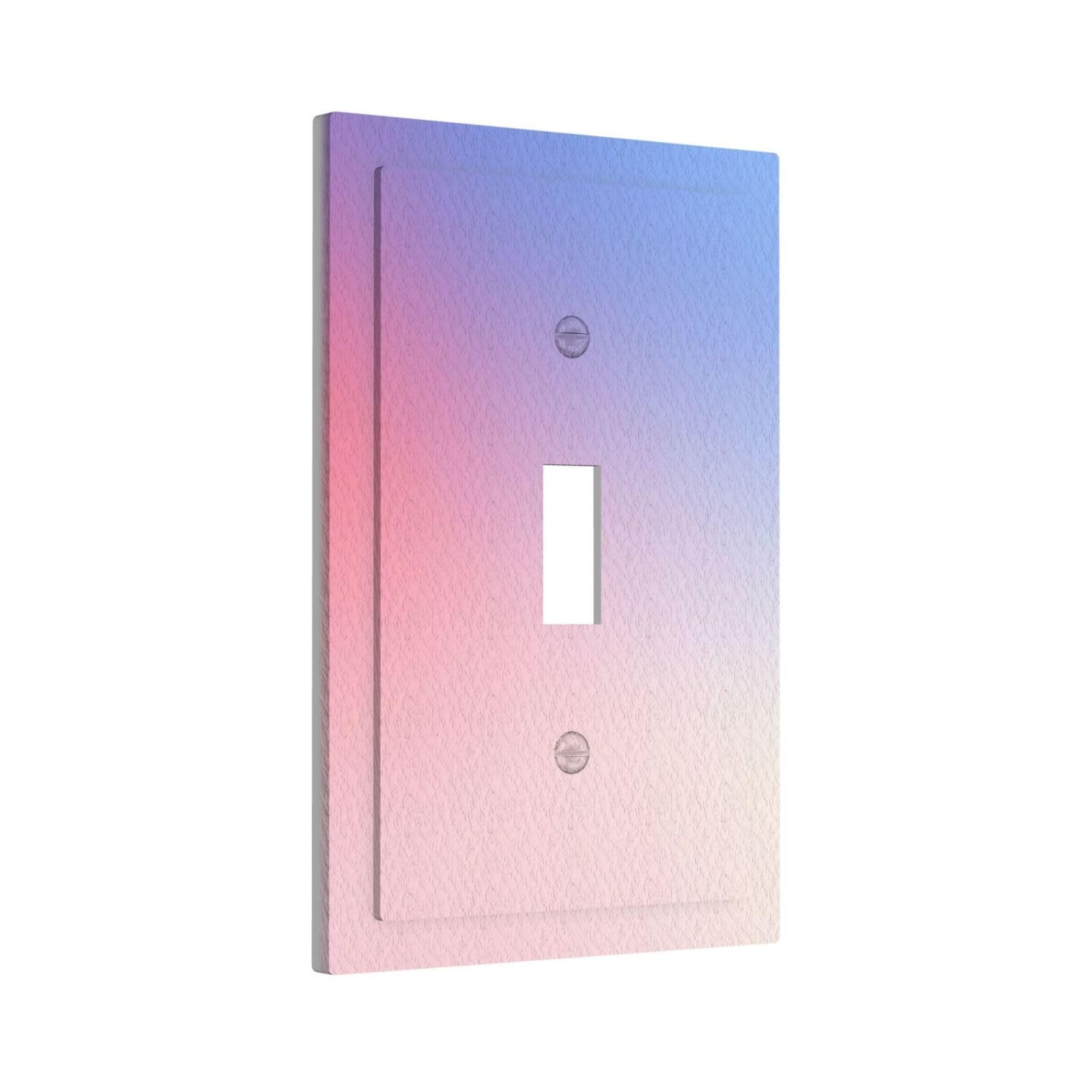 Decorative Light Switch Cover Plate Pink Purple and Blue Gradient 1 Gang Sing…