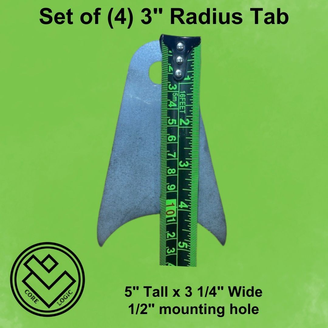 4 -5″ Tall Axle Suspension Tabs-3″ Radius Tube -4 Link Suspension Mounts, Shocks