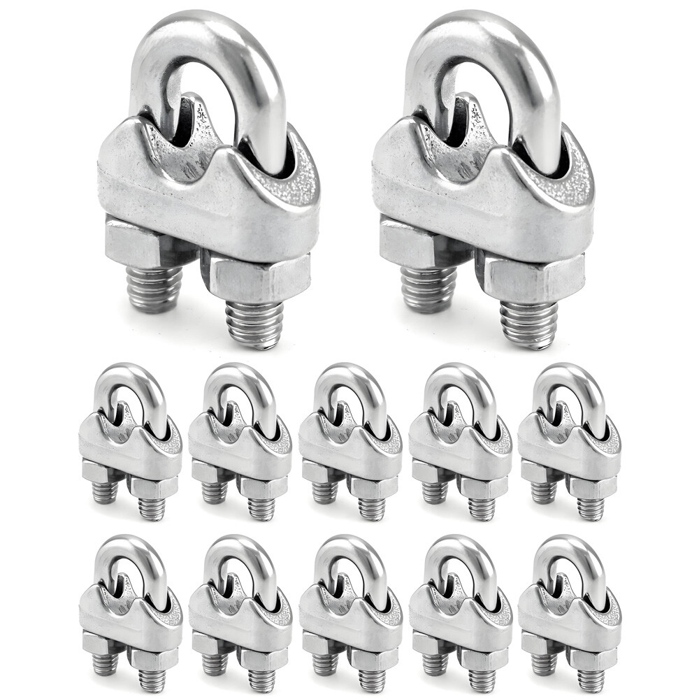 Wire Rope Grips Steel Cable Grip Clamp U Bolt 2mm 3mm 4mm 5mm 6mm 8mm to 20mm