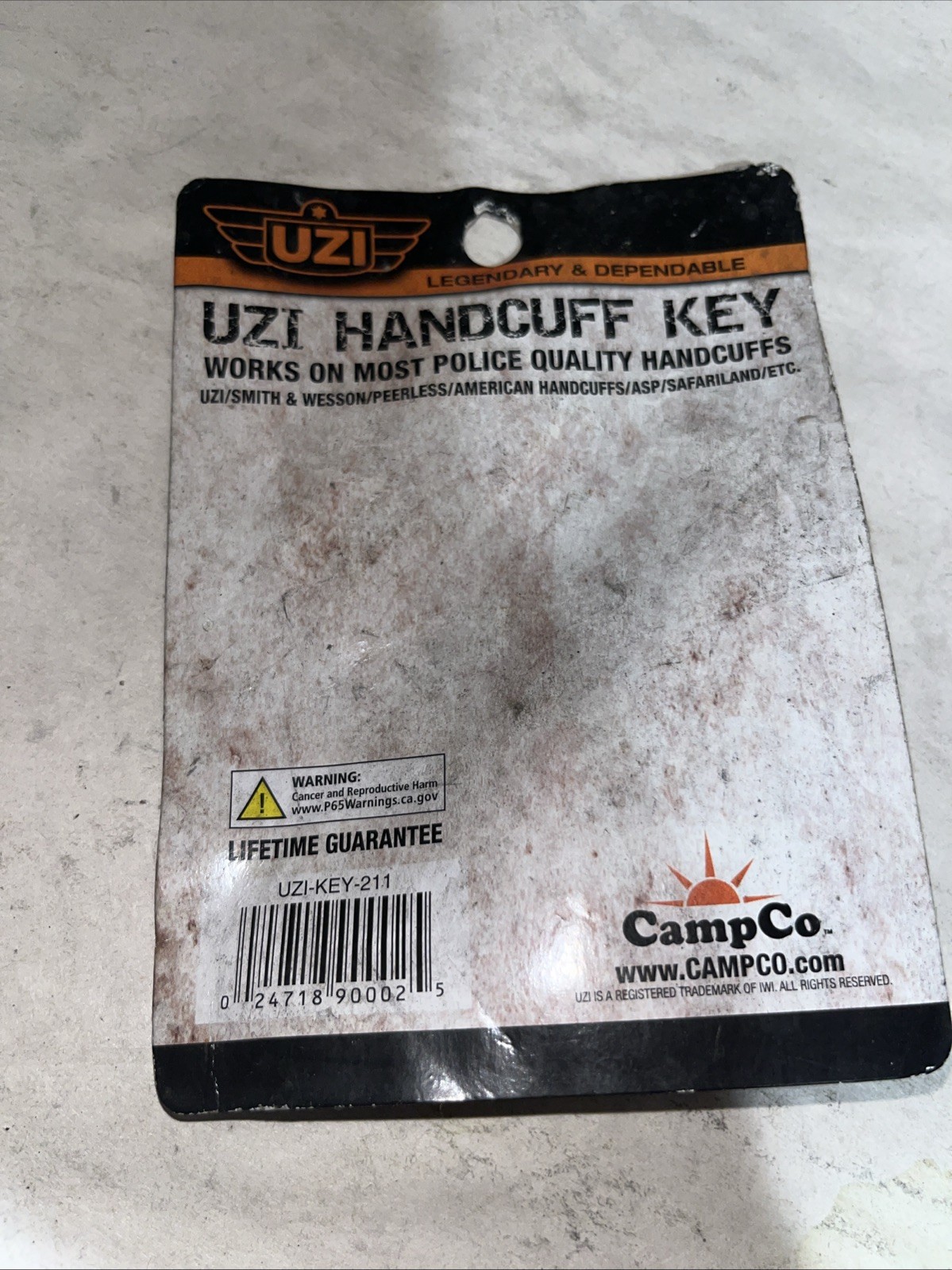 Uzi Handcuff Key With Defects