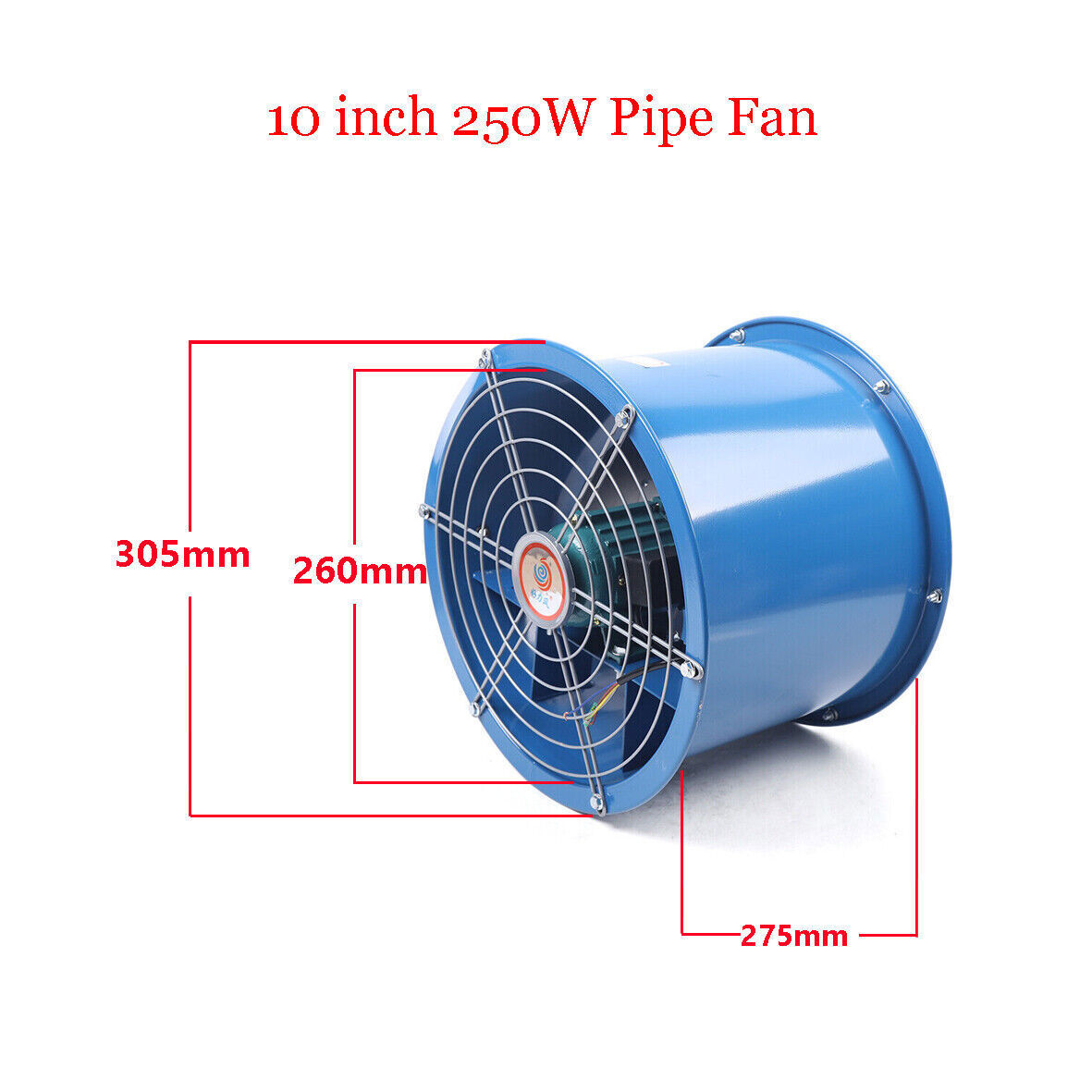 10″ Explosion-proof Axial Fan Cylinder Pipe Fan 1420r/min Warehouse Workshop NEW