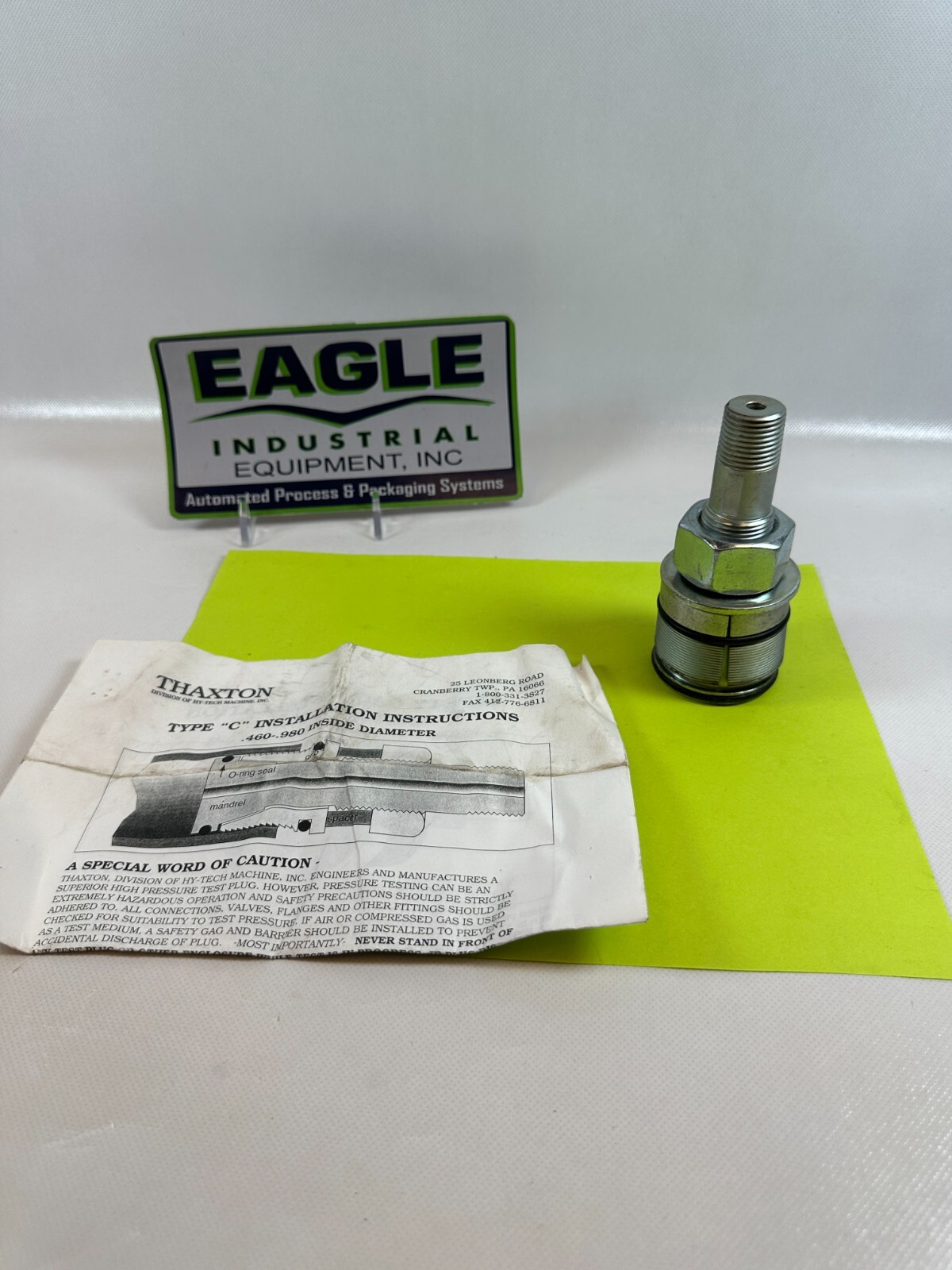Thaxton Hy-Tech Machine 1-1/2″ Pipe Socket Weld Plug #1-1/2SWC NEW