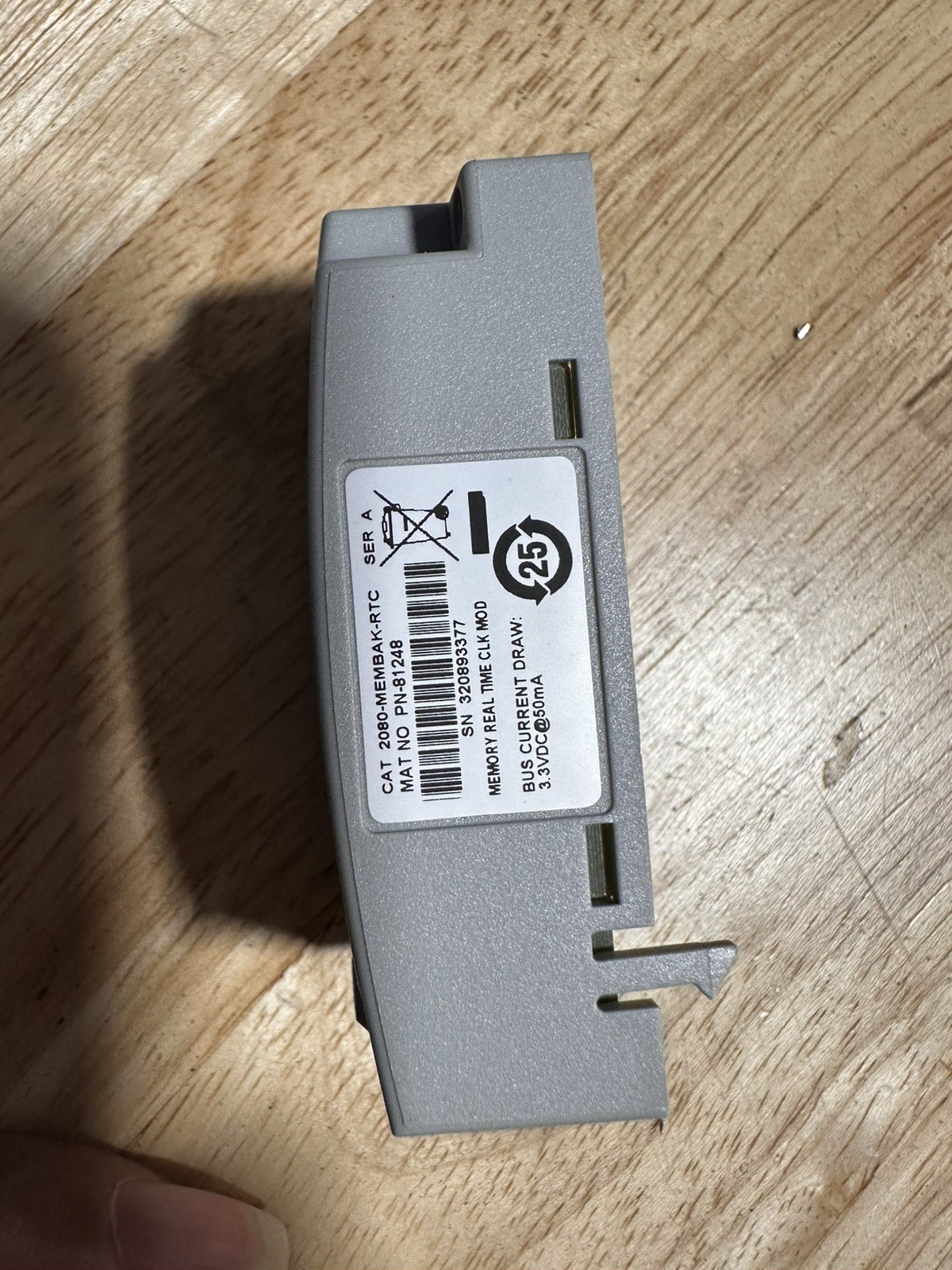 Allen-Bradley 2080-MEMBAK-RTC Micro800 Memory Module 4MB RTC Plug-In