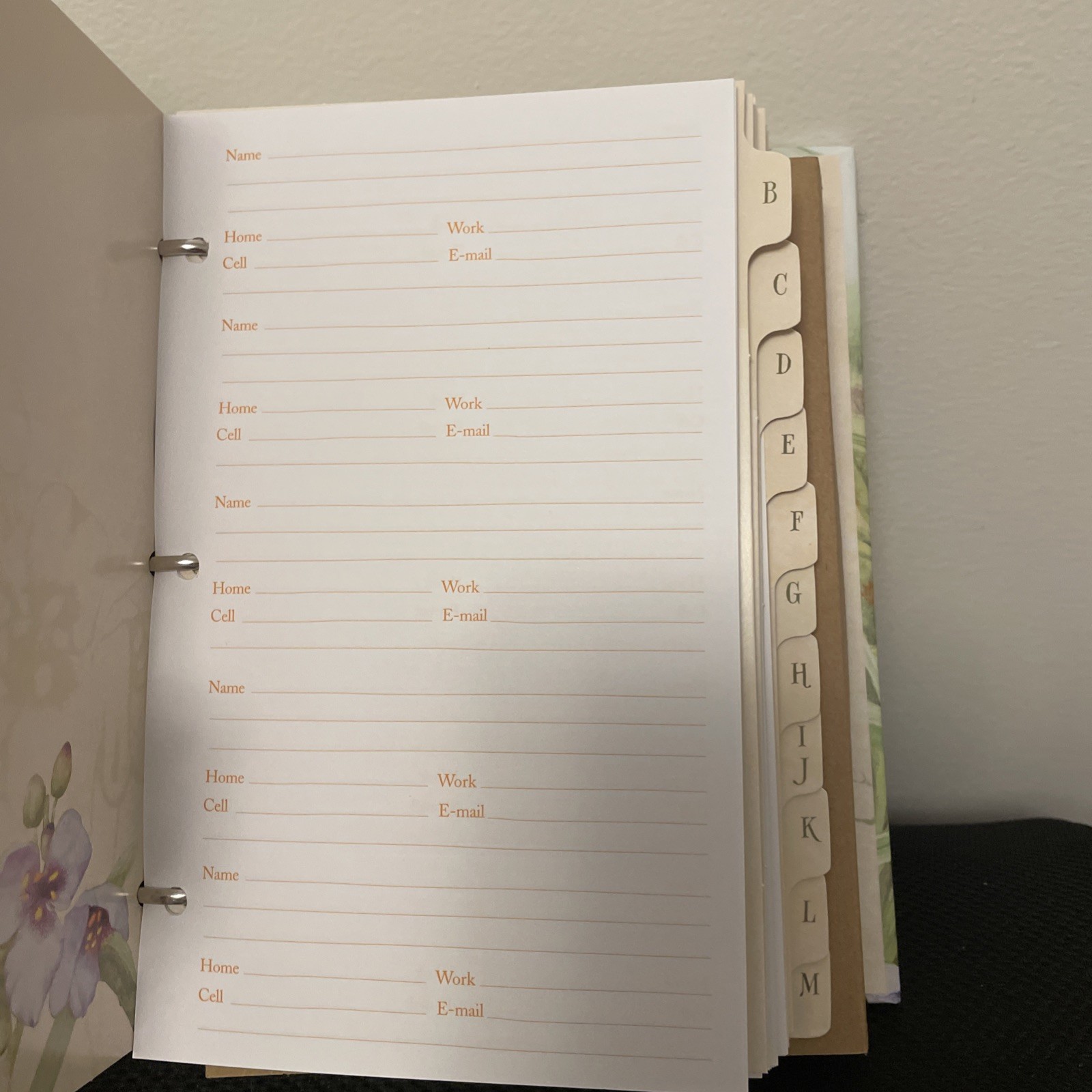 Lang «Natures Journal” New Address Book 3 Ring Binder Hardcover W Refill Pages