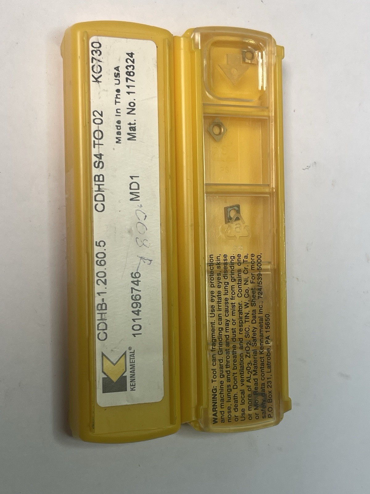 Kennametal CDHB120605 KC730 Carbide Turning Insert Qty.10 (26MY600)