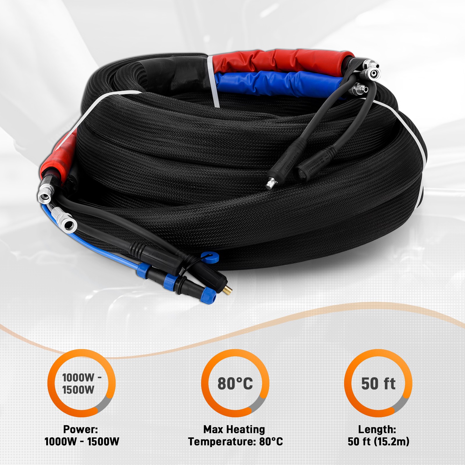 15M Polyurethane PU Foam Hose Heating Hose Heater Pipe for Spray Foam Machine