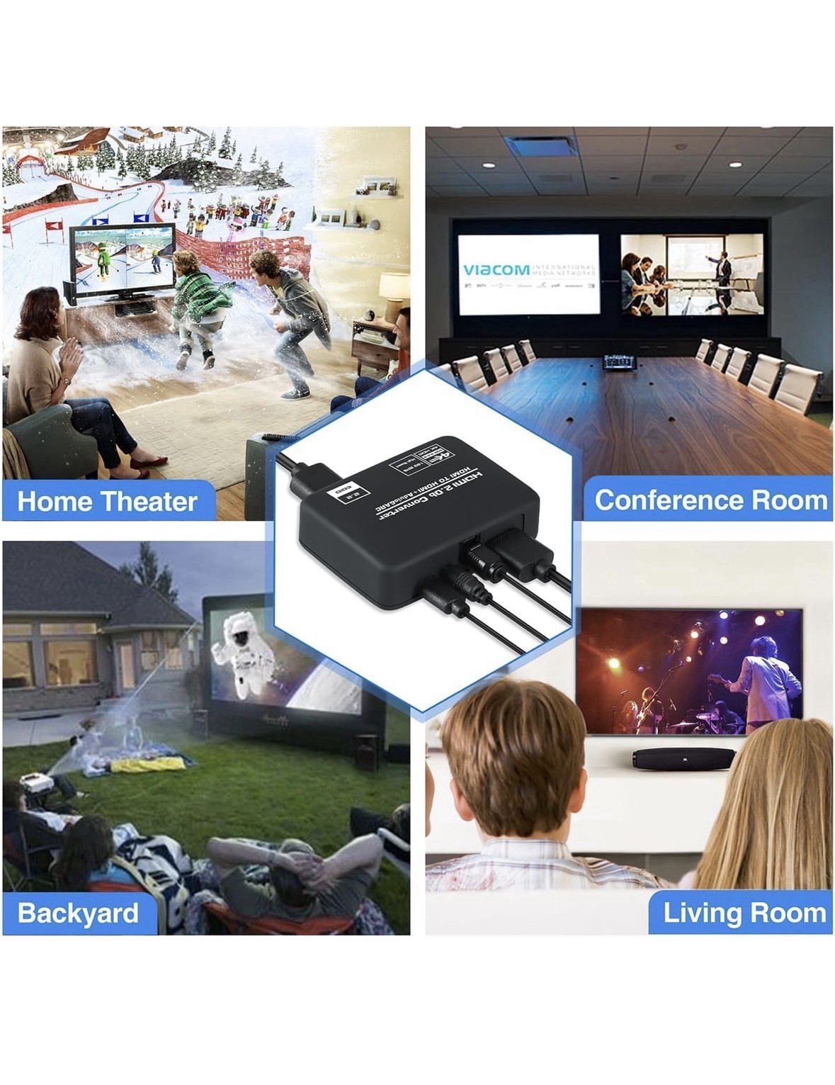 4K@60Hz HDMI 2.0b Audio Extractor Converter Adapter Splitter, HDMI eARC/ARC +…