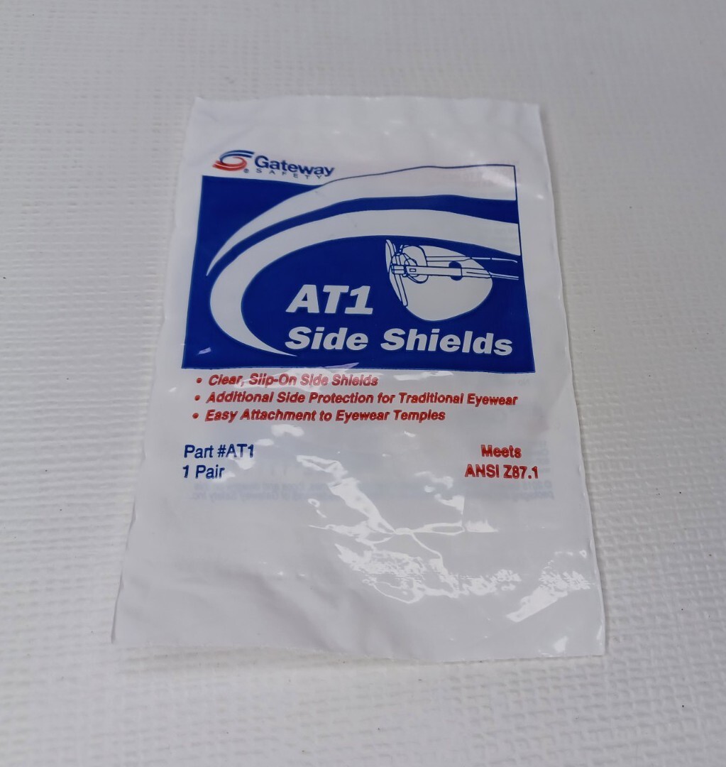 1 Pair Gateway AT1 Side Shields Clear Slip On Glasses For Safety
