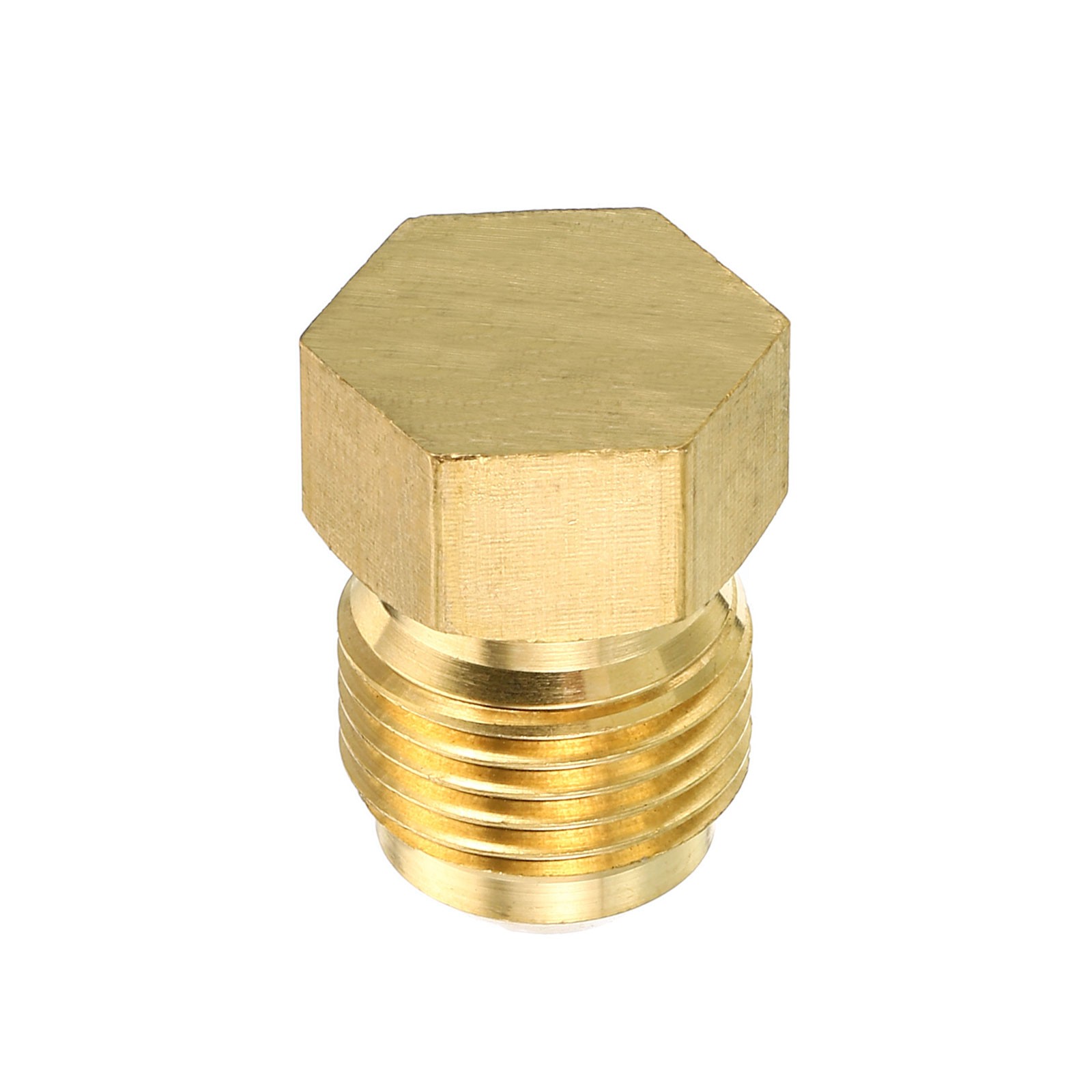 3 Pcs Male 5/8″-18UNF Brass Flared Plug 3/8 SAE Flare Tube 45 Degree Fitting