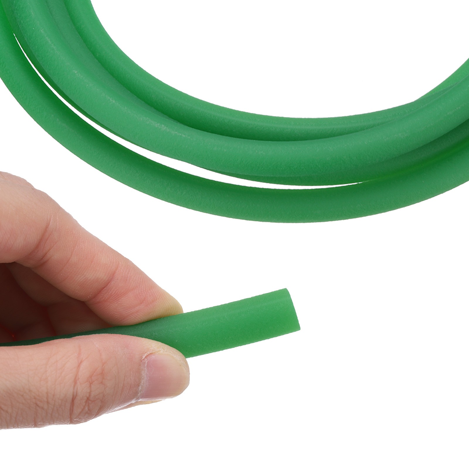 Polyurethane Round Belts 10mm Dia, 3 Meters (10ft) Length (Rough Surface, Green)