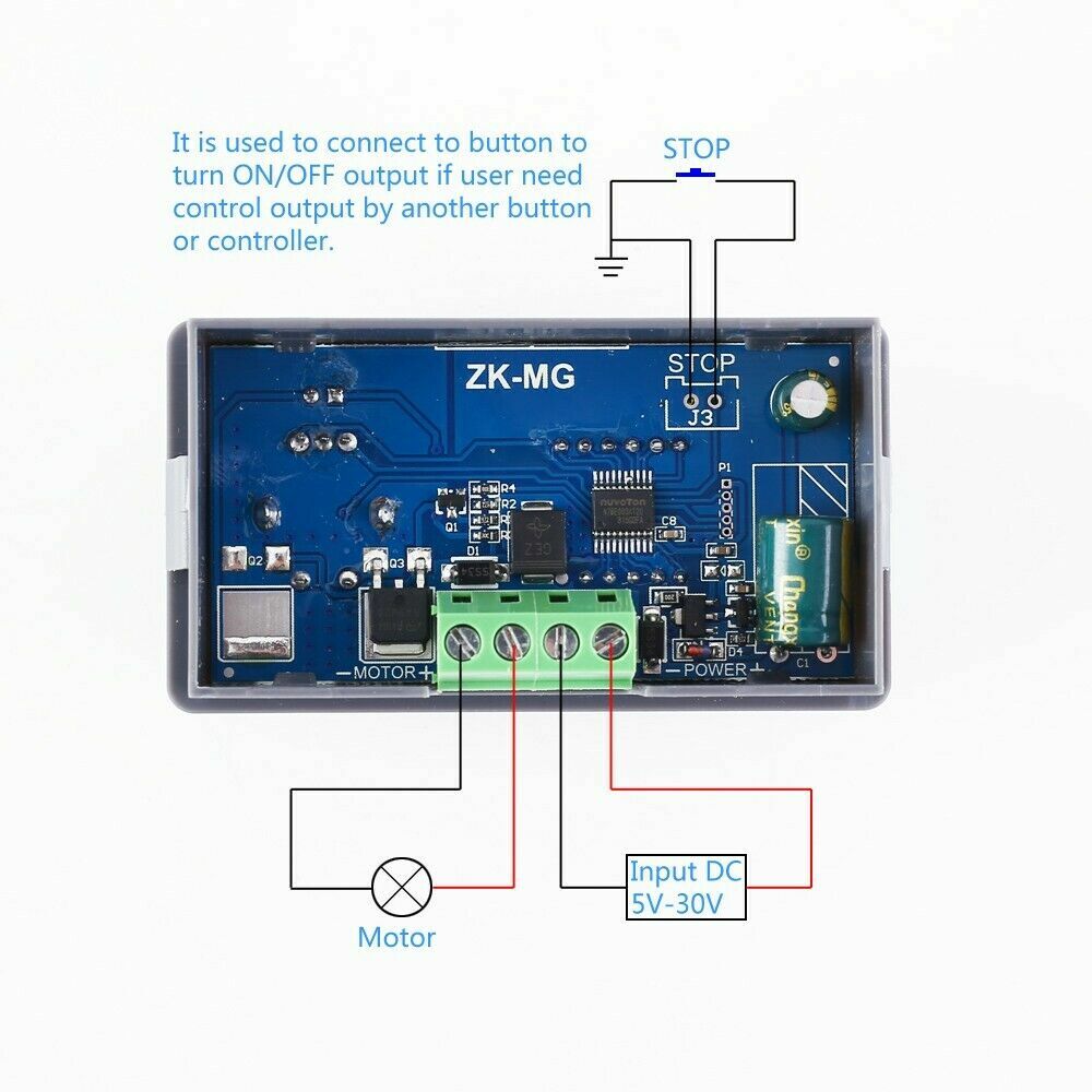 5V-30V Voltage Regulator DC Motor Speed Controller PWM Frequency Duty Cycle LED