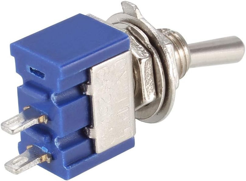 10PCS MTS-101 2 Position Mini Toggle Switch 2 Pin SPST ON-OFF 6A 125V AC