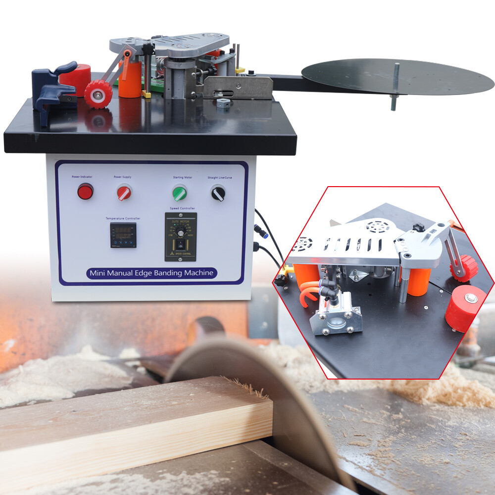 1200W Portable Edge Bander Machine 110V Double-Sided Gluing Wood Banding Machine