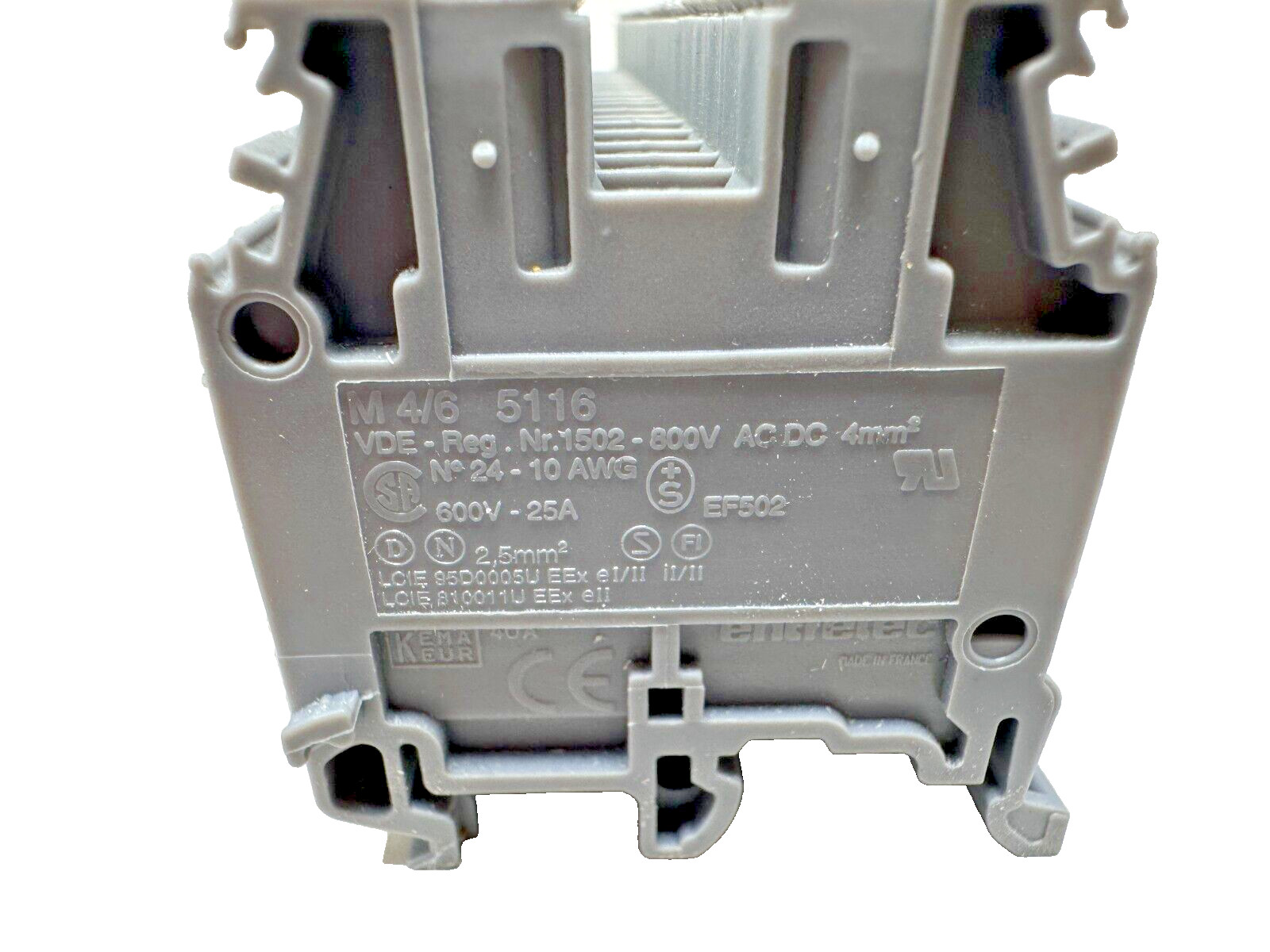 Entrelec M4/6 5116 Terminal Block *Lot of 50*