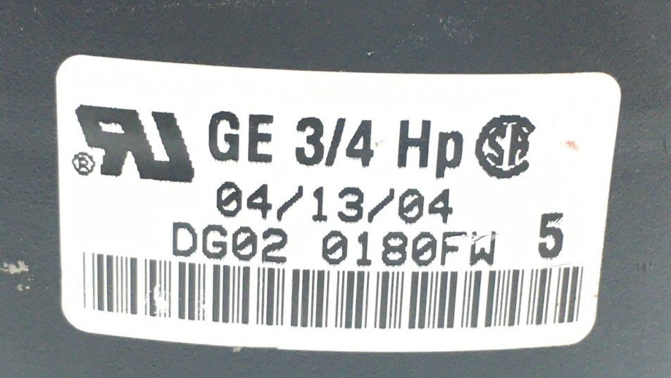 GE DG02 Module Only 3/4HP CW Lead End rotation used #W213