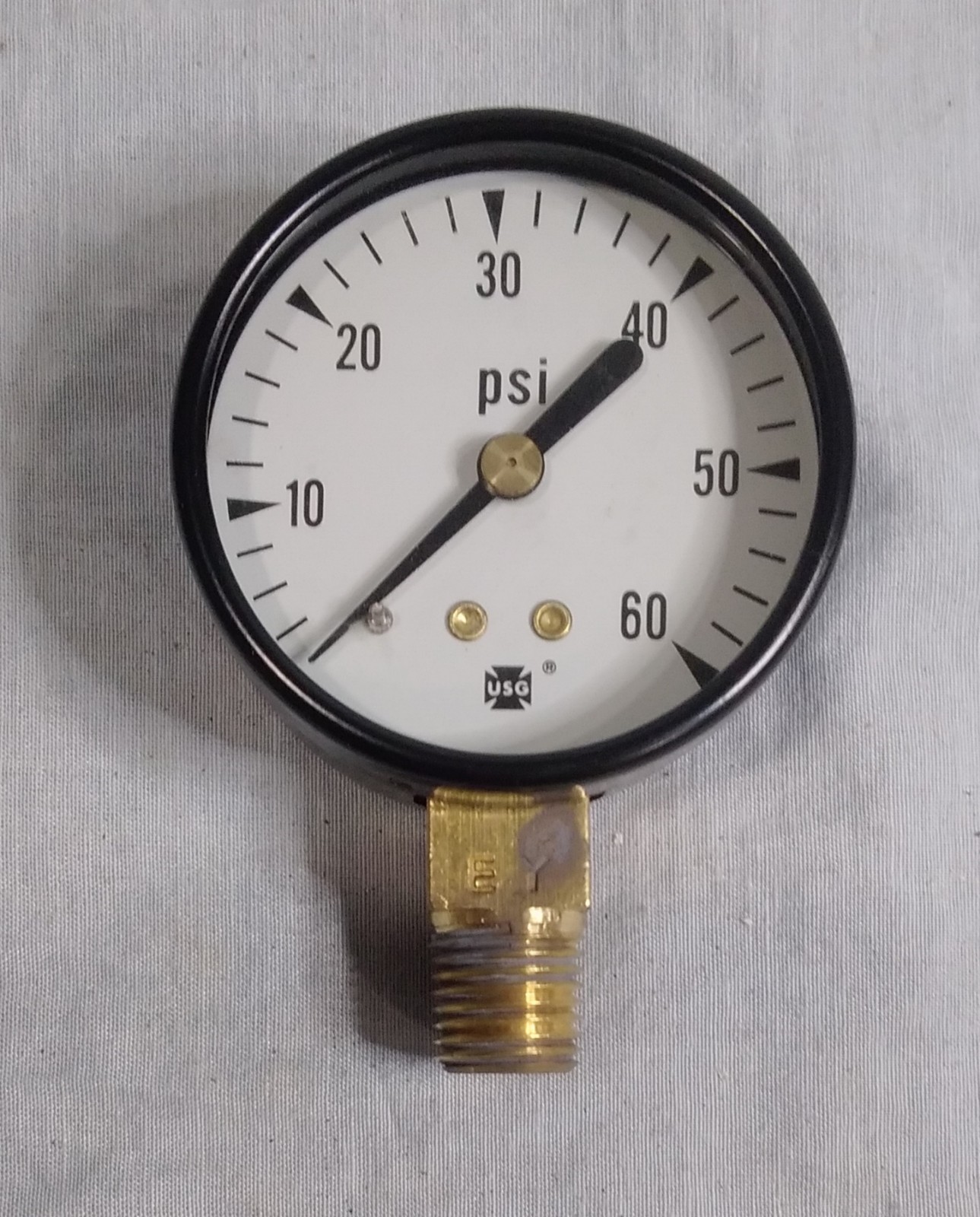 USG AMETEK 0-60 PSI 2″ DIAL 1/4″ NPT PIPE PRESSURE GAUGE