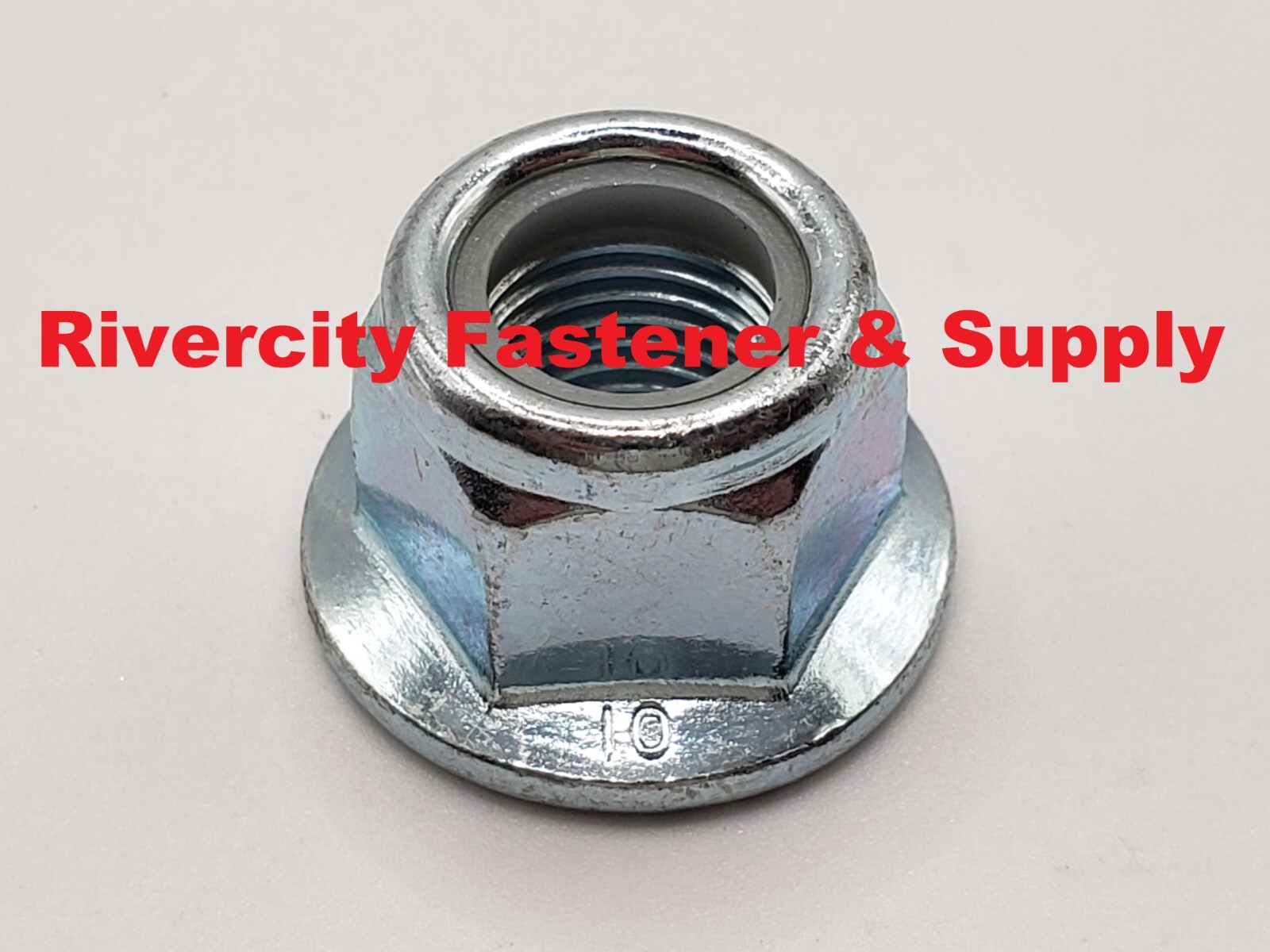 M12-1.25 Nylon Insert Flange Lock Nuts 12mm x 1.25 Flanged Stop Nut M12x1.25 ZN