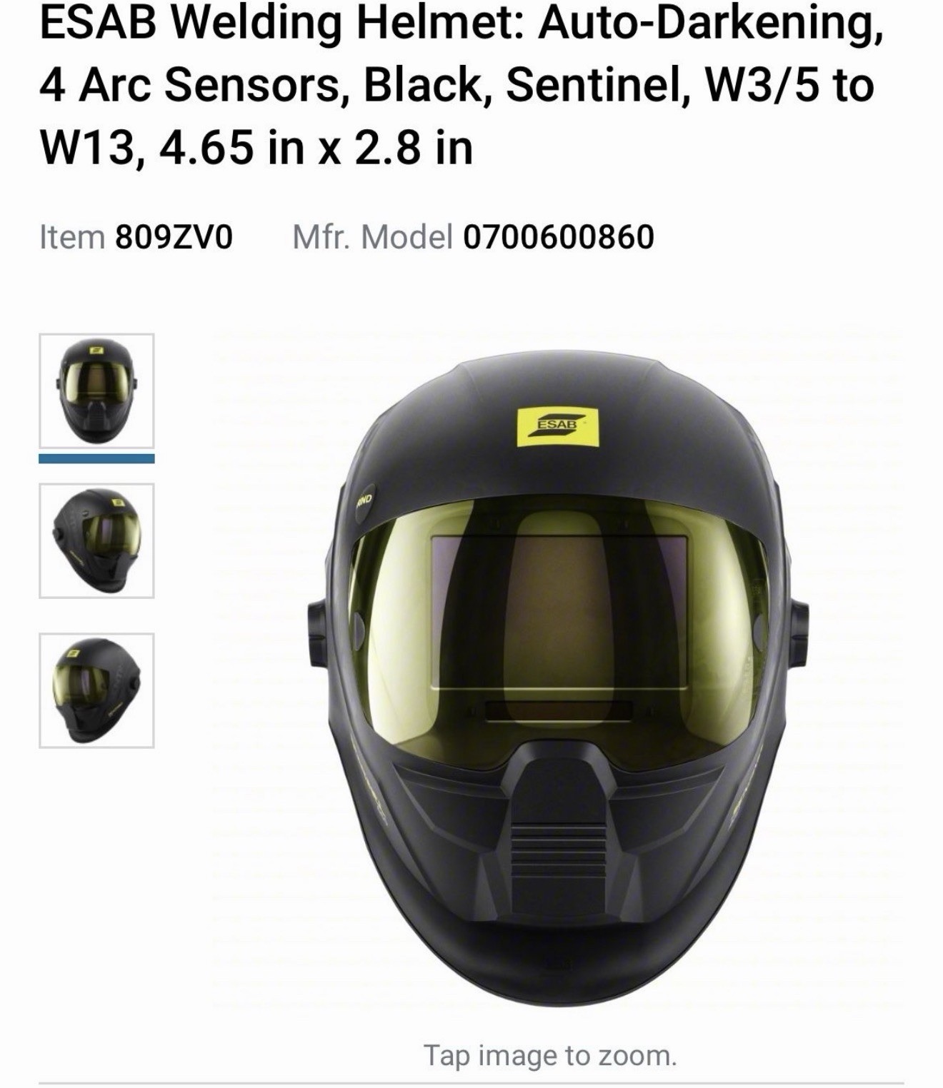 ESAB Sentinel A60 Auto-Darkening Welding Helmet 0700600860