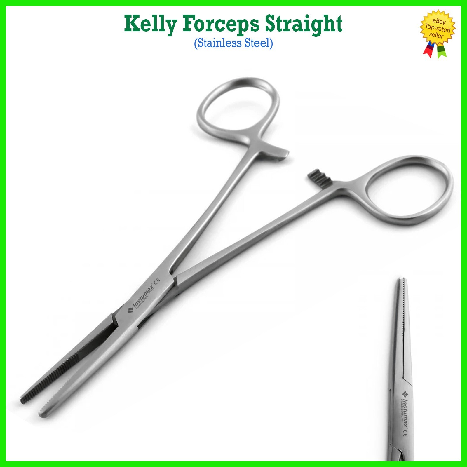 Kelly Hemostat Locking Forceps Curved Straight 14cm Surgical Clamps Dissection