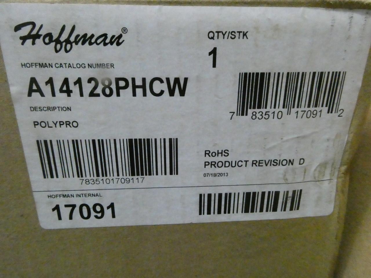 Hoffman A14128PHCW Polypro Polyester Enclosure 14x12x8in