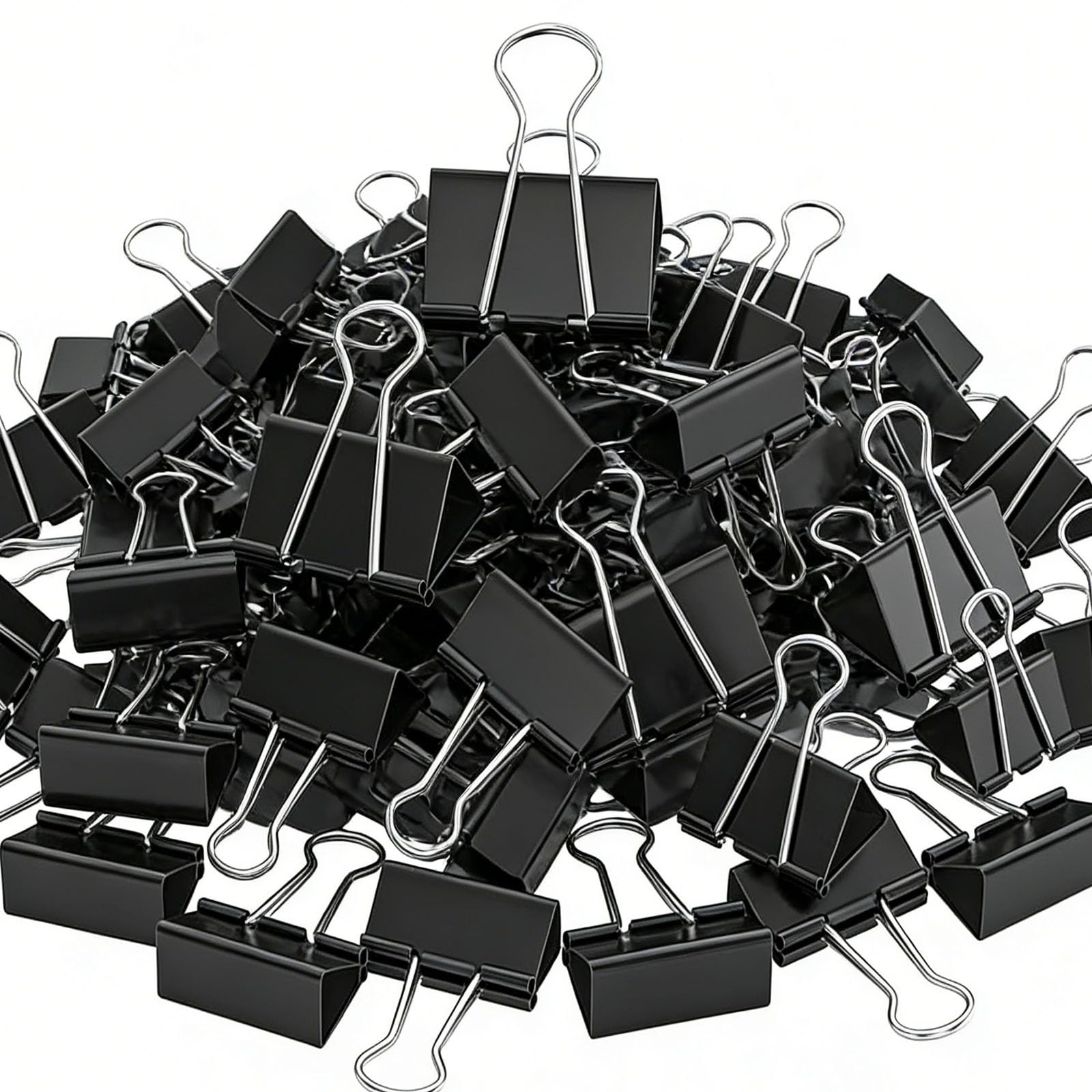 200 Count Binder Clips Assorted Sizes, 4 Sizes Large, Medium, Small, Mini, Metal