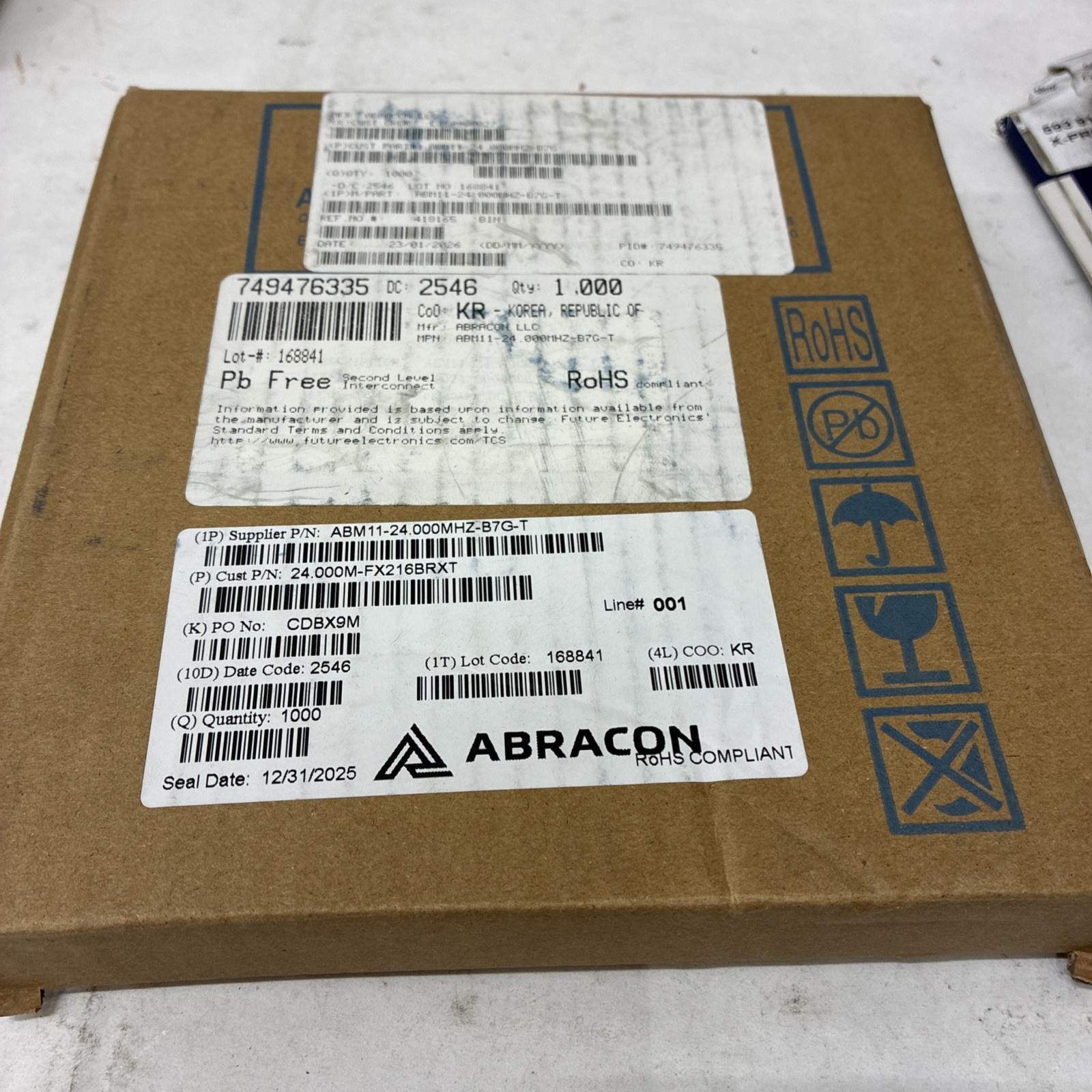 Abracon ABM11-24.000MHZ-B7G-T Qty 1000