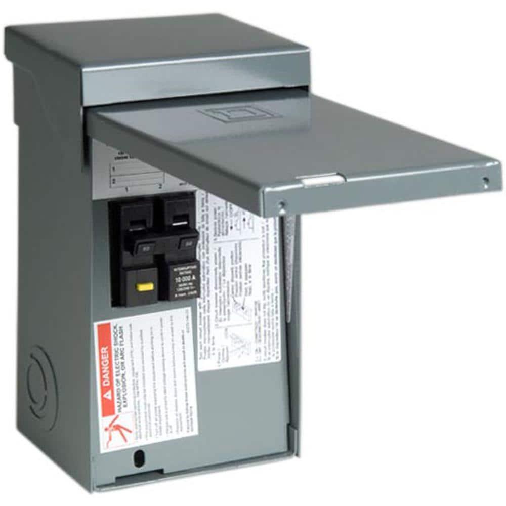 Spa Pool Panel Homeline 50 Amp 2-Space Outdoor 4-Circuit Main Lug Load Center