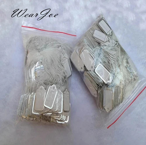 100pcs Jewelry Price Tags Blank Display Label String Cards Display Accessories