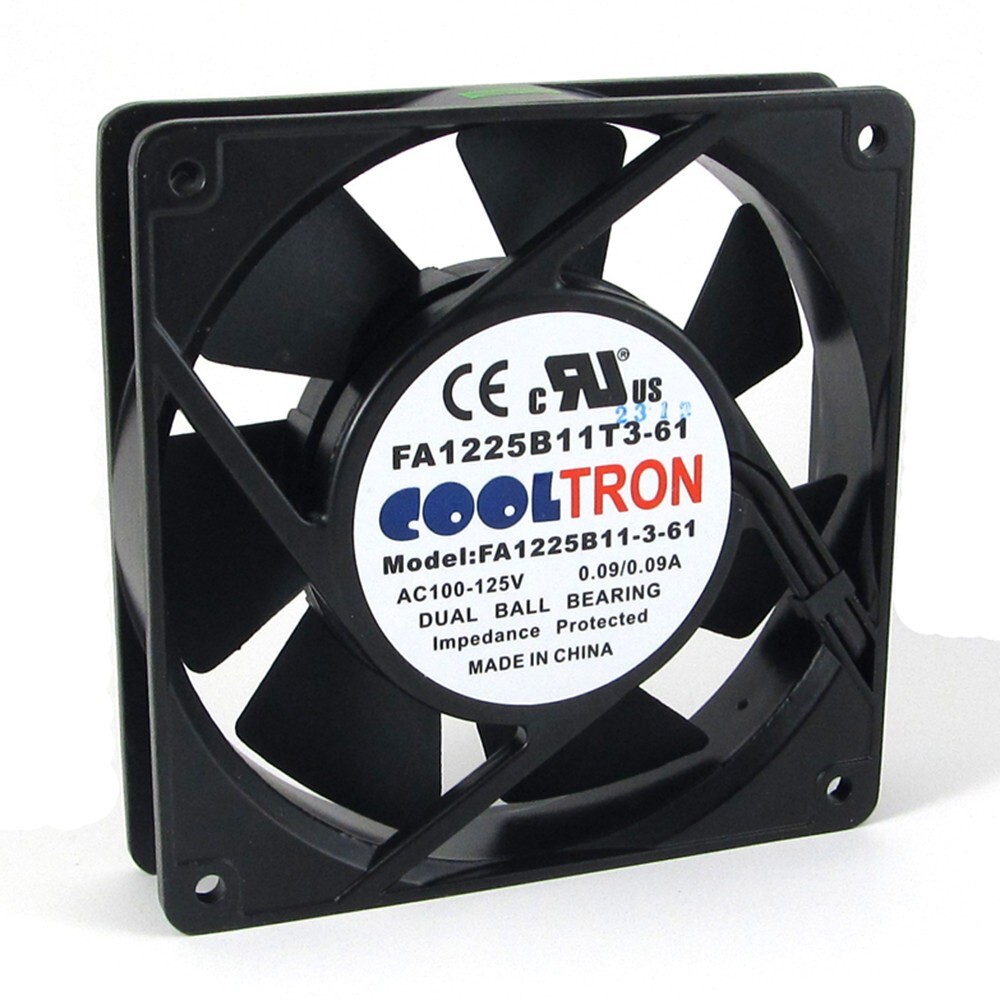 AC100-125V AC FA1225B11T3-61 Cooltron Axial Fan 120x25mm Low Speed 0.09A