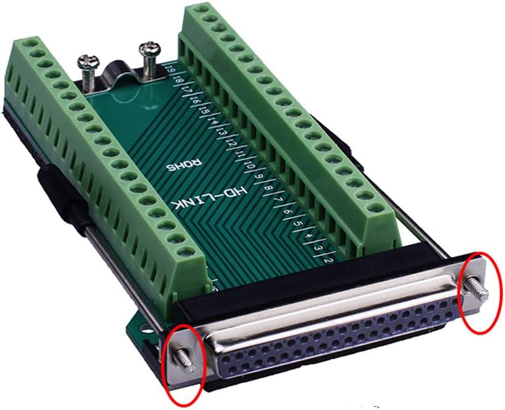 DB37 Solderless RS232 D-SUB Serial to 37-Pin Port Terminal Female Adapter Connec