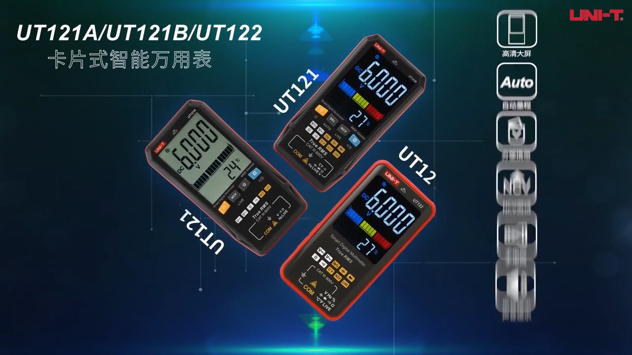 UNI-T UT122 Smart TRMS Multimeter NCV LIVE Dual Display Voltage Tester