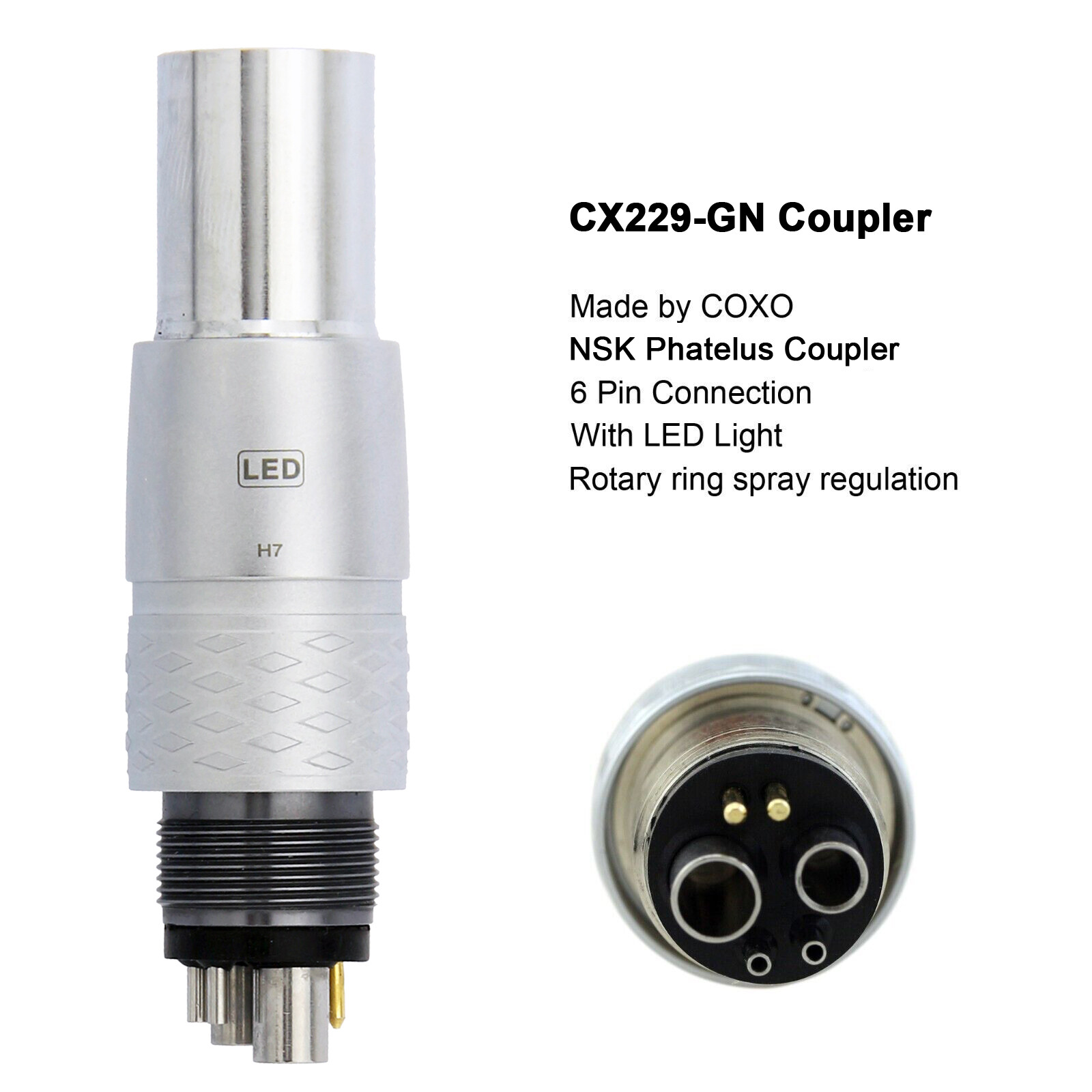COXO Dental Fiber Optic Handpiece High Speed Turbine For Kavo NSK Sirona Coupler