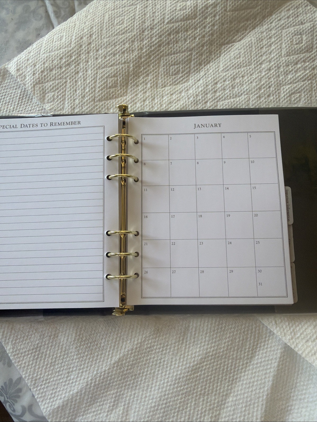 Hallmark Classic Address Book Faux Leather Ringbound Free Shipping