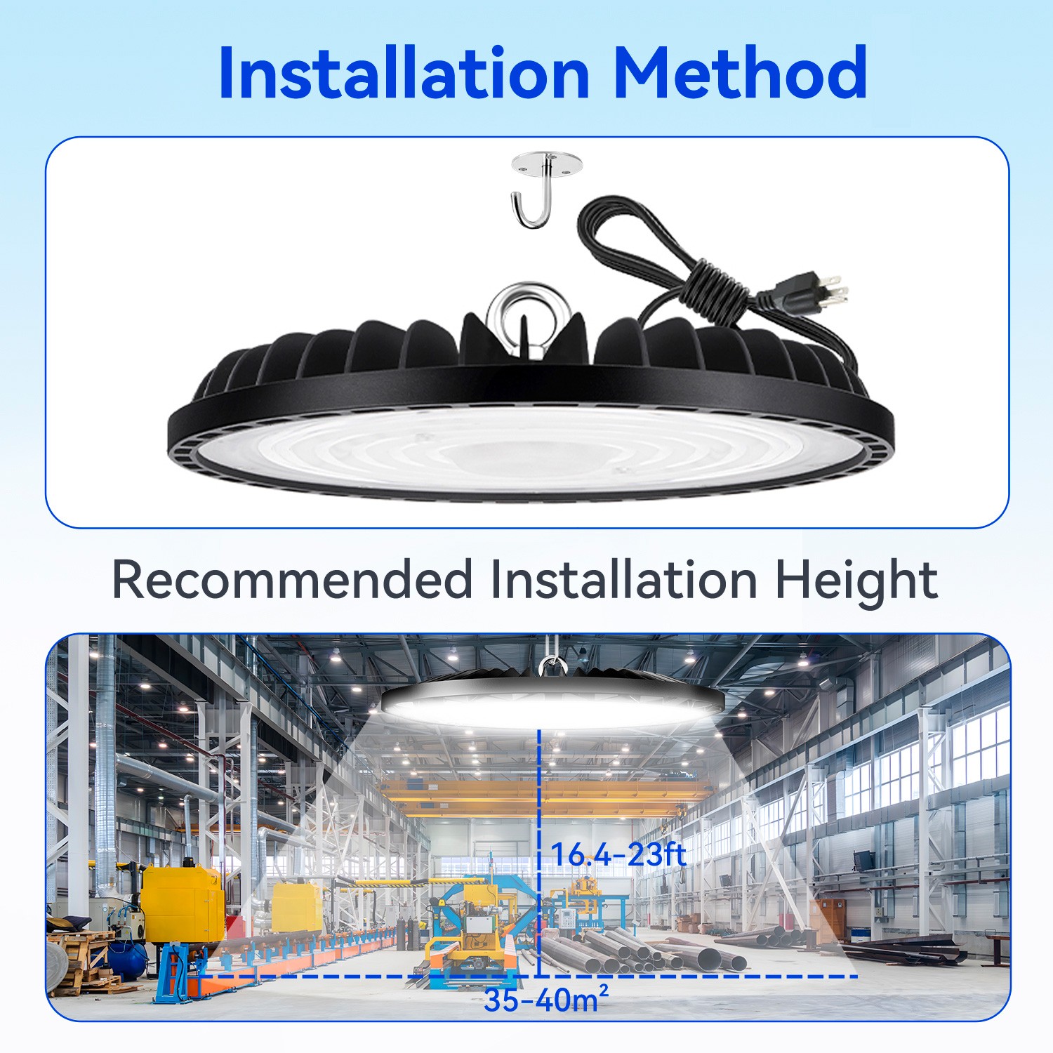 12Pcs 400W UFO LED High Bay Light Shop Lights Warehouse Commercial Shop Light