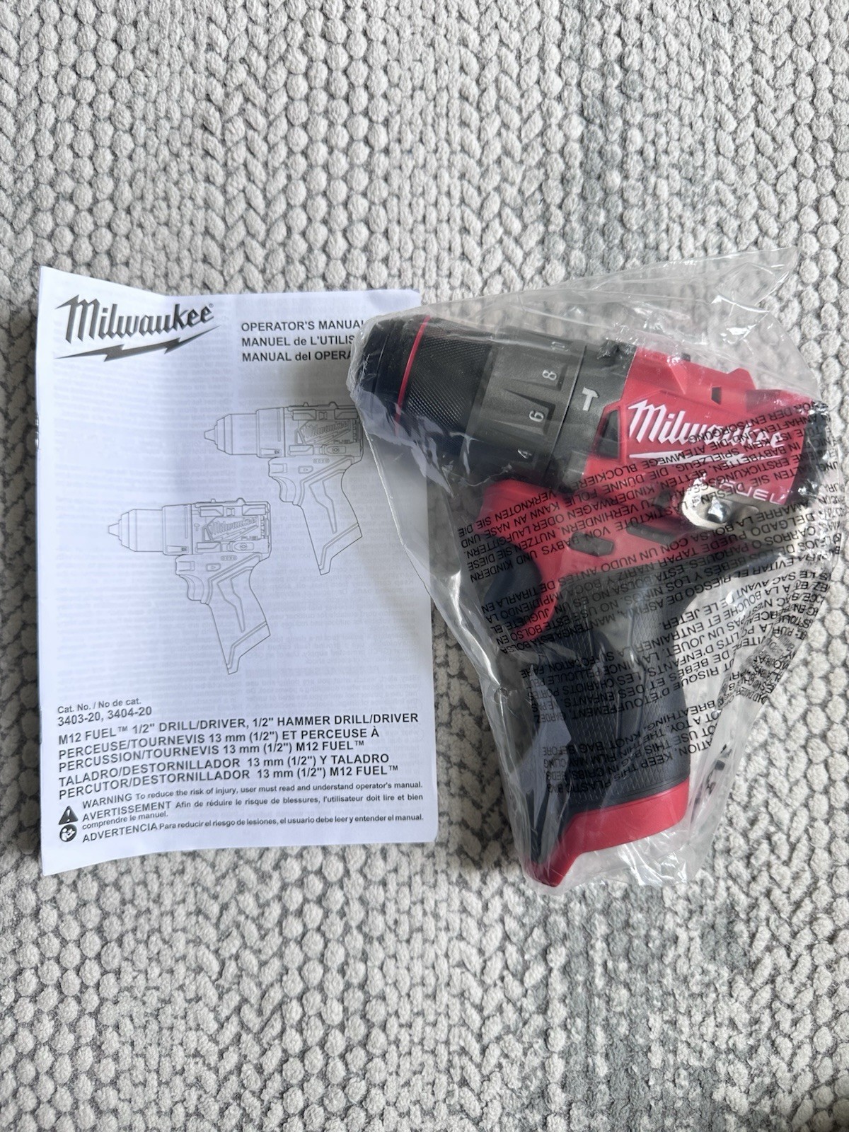 Milwaukee M12 FUEL 1/2″ Hammer Drill Driver GEN 3 3404-20 – BRAND NEW