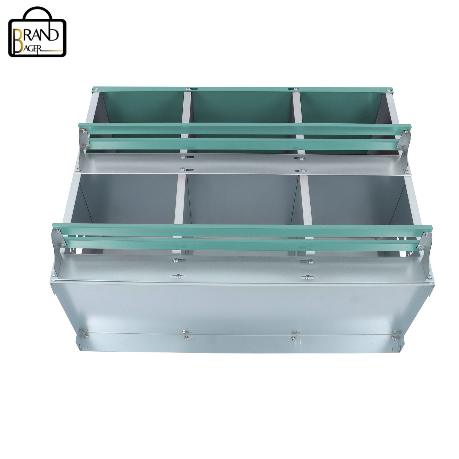 High Quality Material 6 Compartment Chicken Nesting Boxes Metal Poultry Nest Box