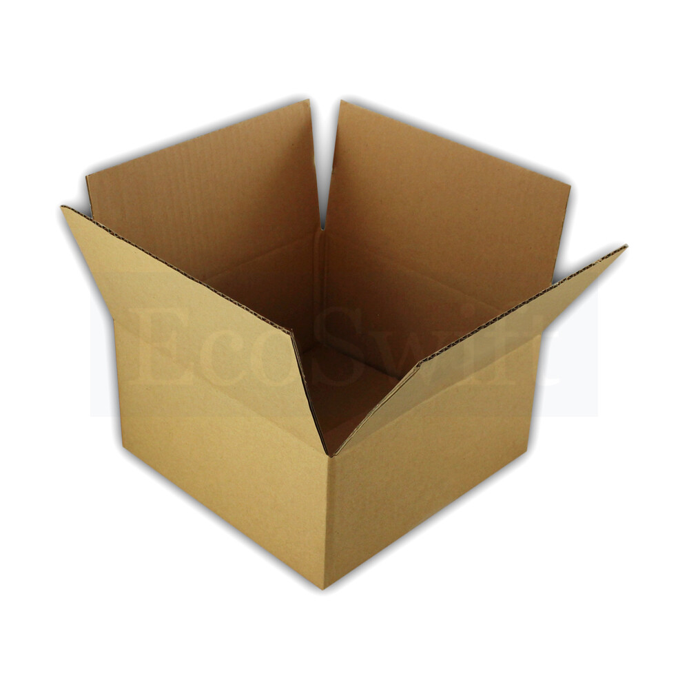 1-Box 8x8x4 EcoSwift Cardboard Packing Moving Shipping Box Corrugated Carton