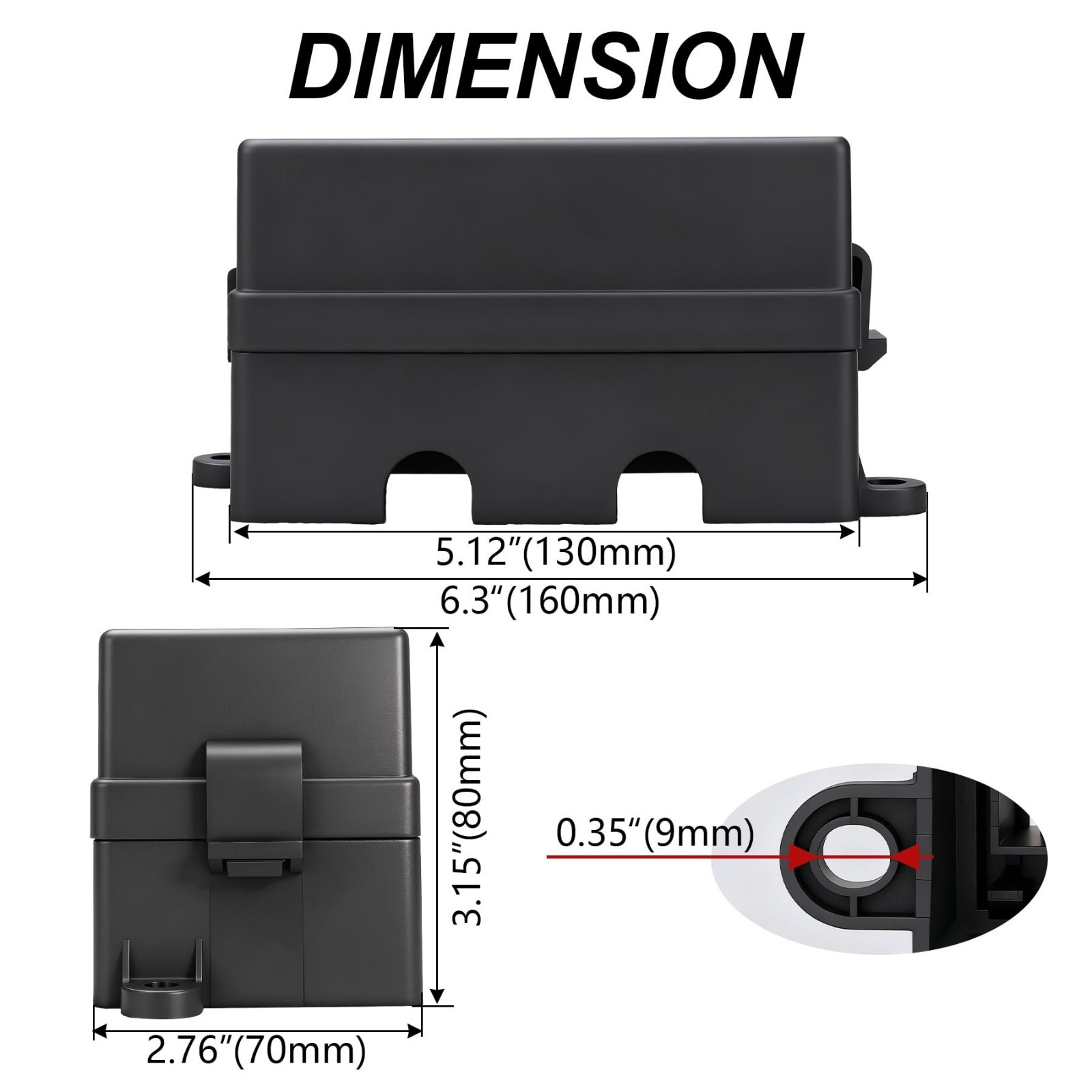 12V Fuse Relay Box with 4 Relays & 12 ATC/ATO Blade Fuses for Cars, Trucks, Boat