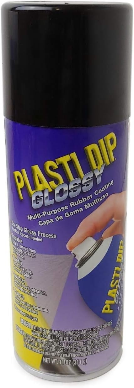 New GLOSSY Black 11oz Aerosol Can of Plasti Dip Ready to Spray Peelable Paint