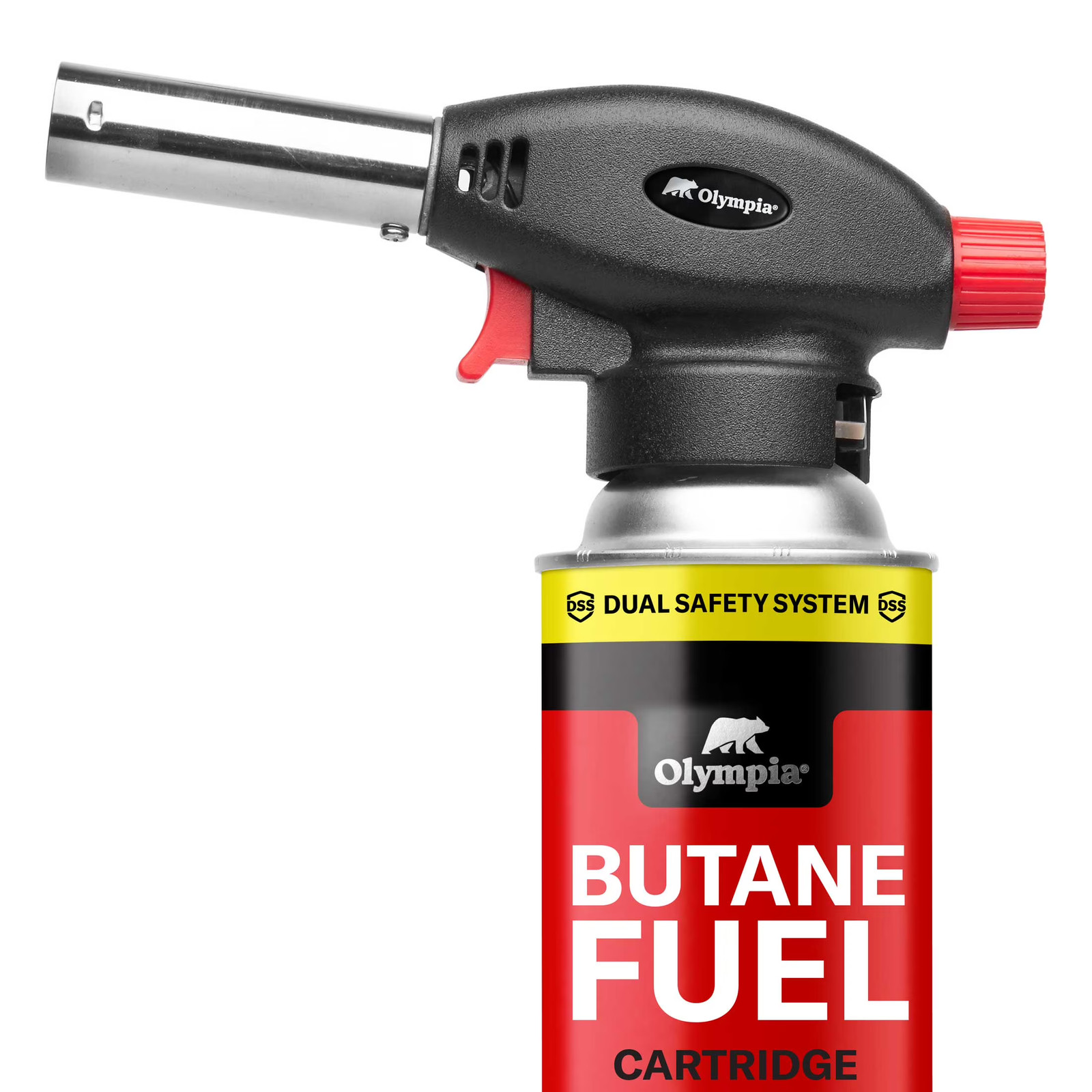 Olympia Outdoor Butane Torch Adjustable Flame 8oz Reusable Design
