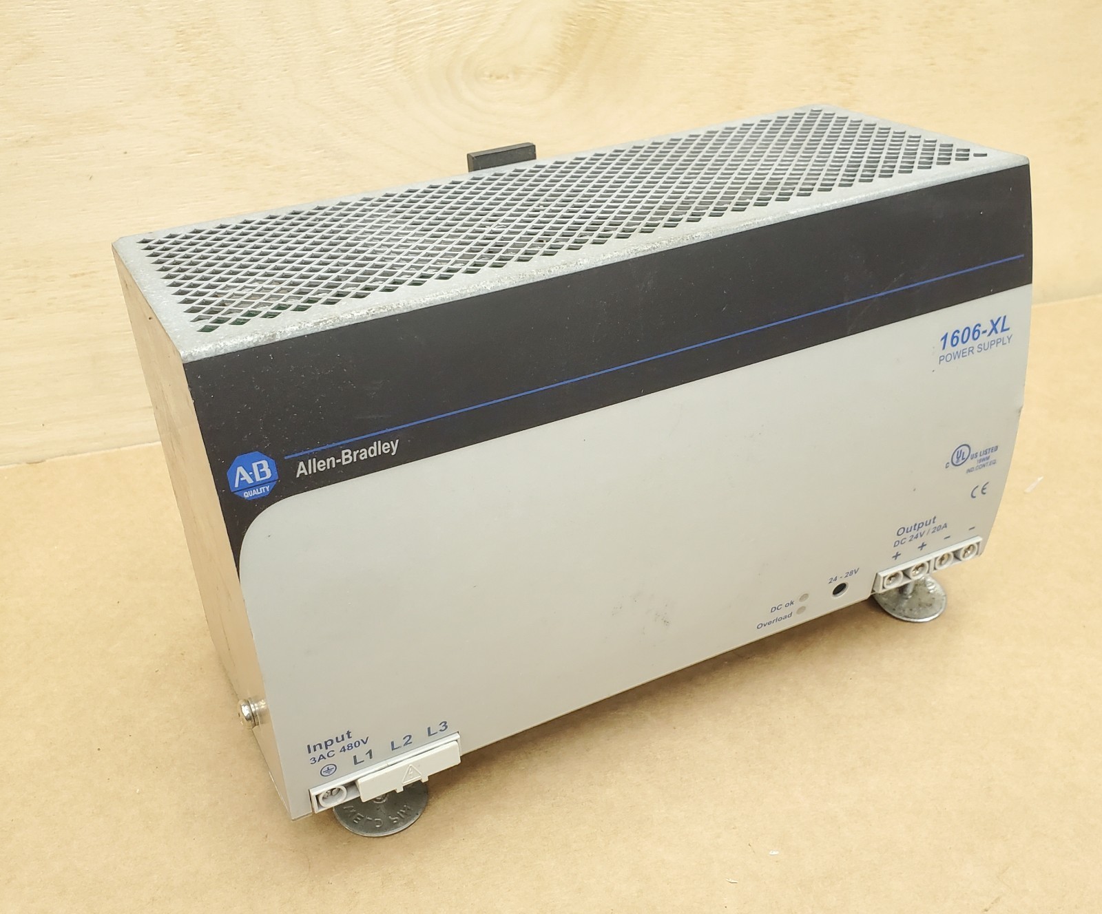 Allen Bradley 1606-XL 24VDC 20Amp Power Supply 1606-XL480E-3 w/ 480VAC Tested💯