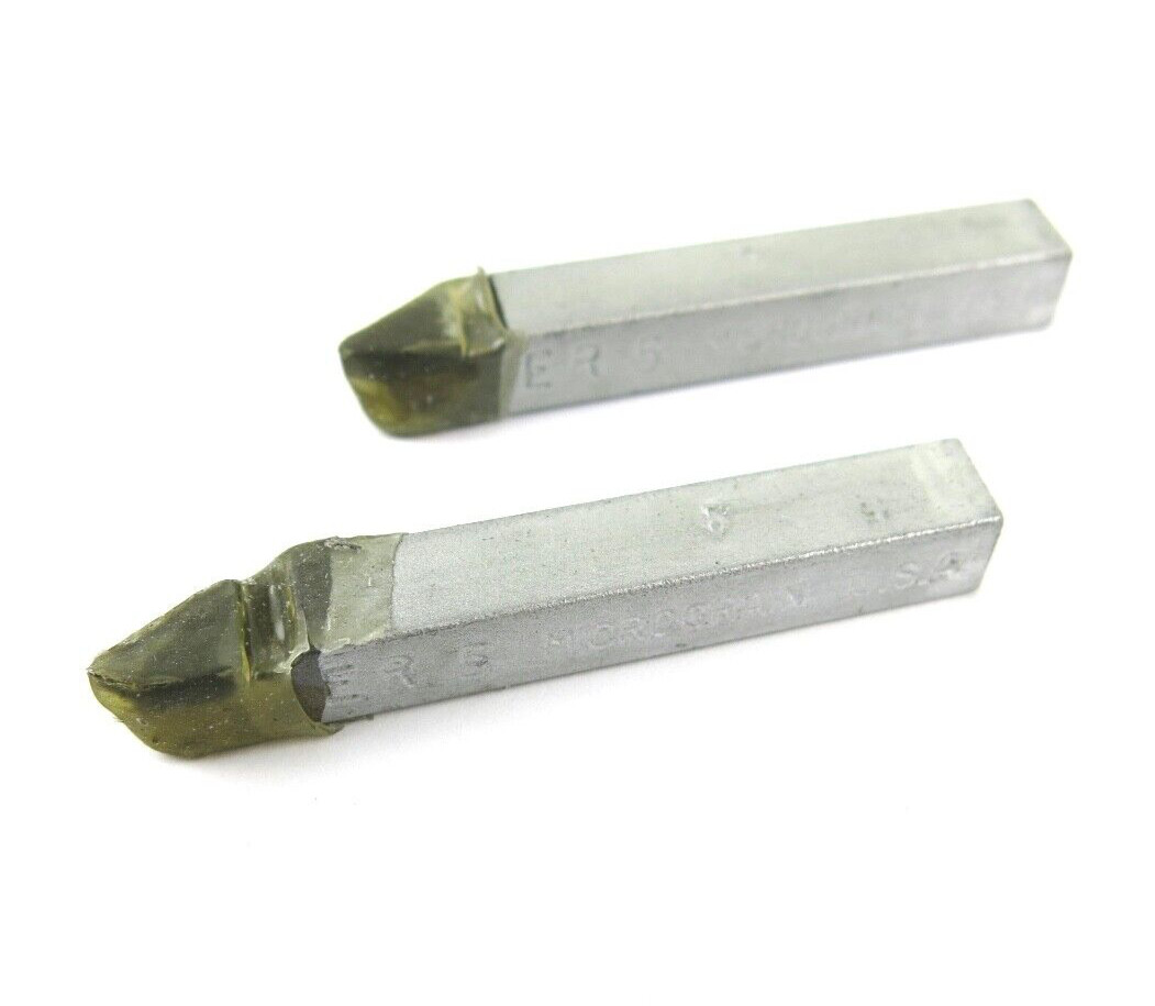 2pcs ACT ER-5 Micrograin Carbide Brazed Lathe Tool Bits RH 60° Angle 5/16″ Shank