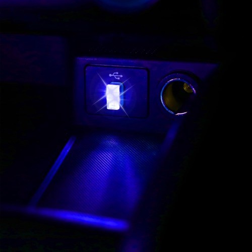 2-Pack USB LED Car Interior Ambient Lighting Kit, Blue Atmosphere Color: Blue